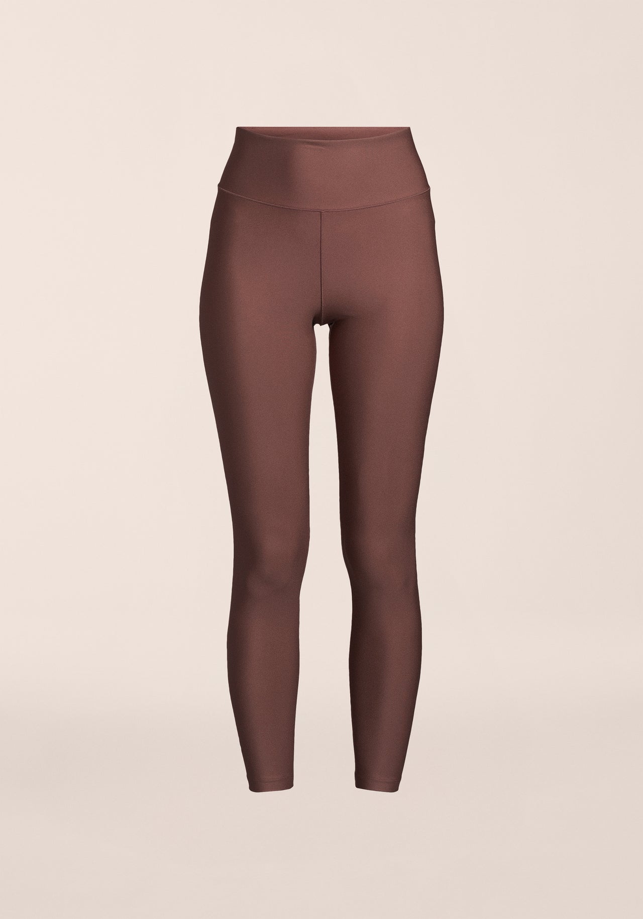 Graphic High Waist Tights - Dark Brown