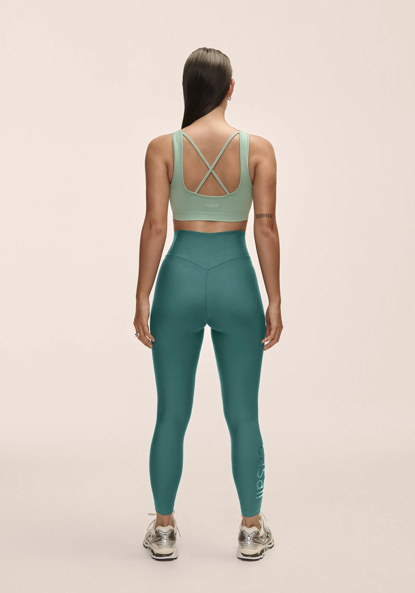 Graphic High Waist Tights - Winter Green