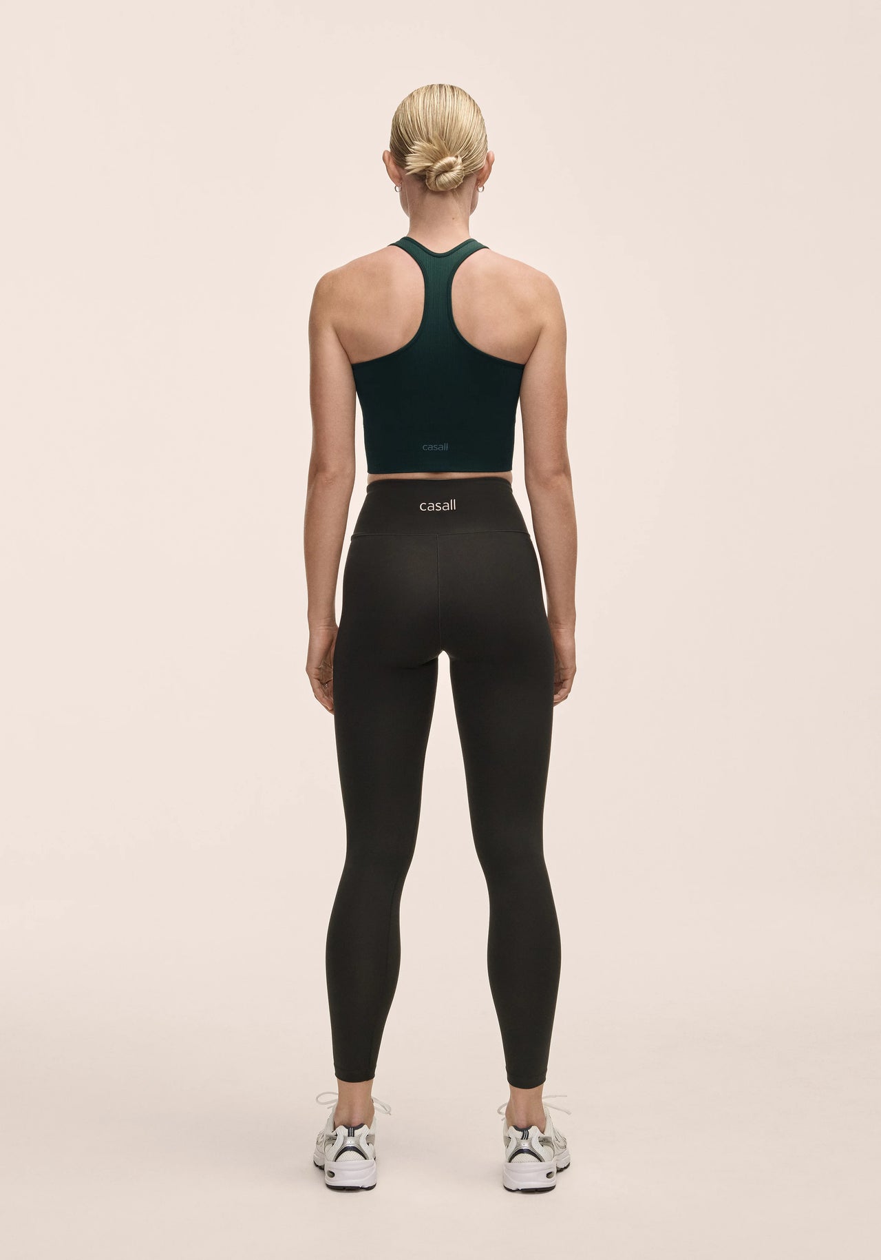Overlap High Waist Tights - Black