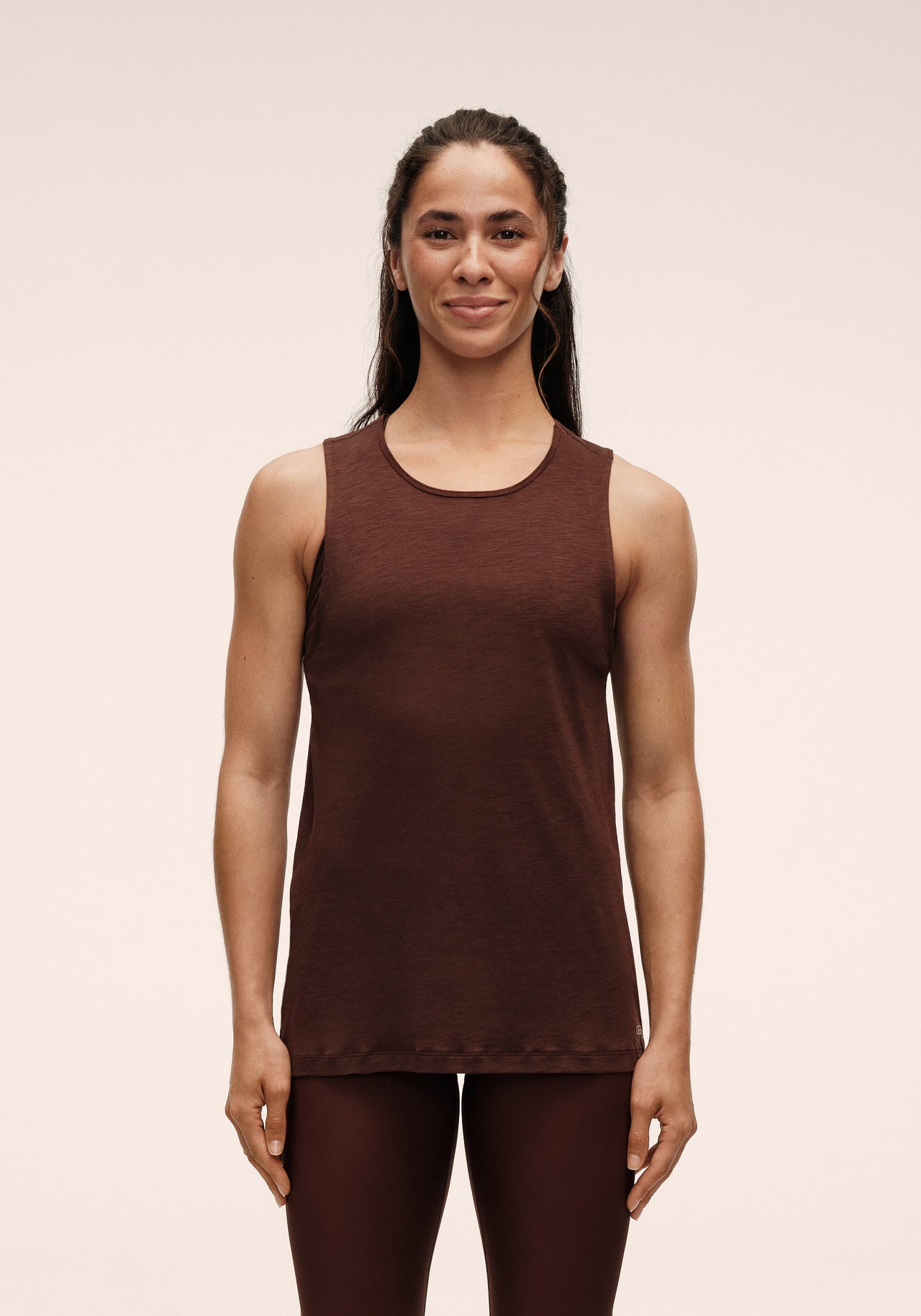 Soft Texture Tank - Dark Brown