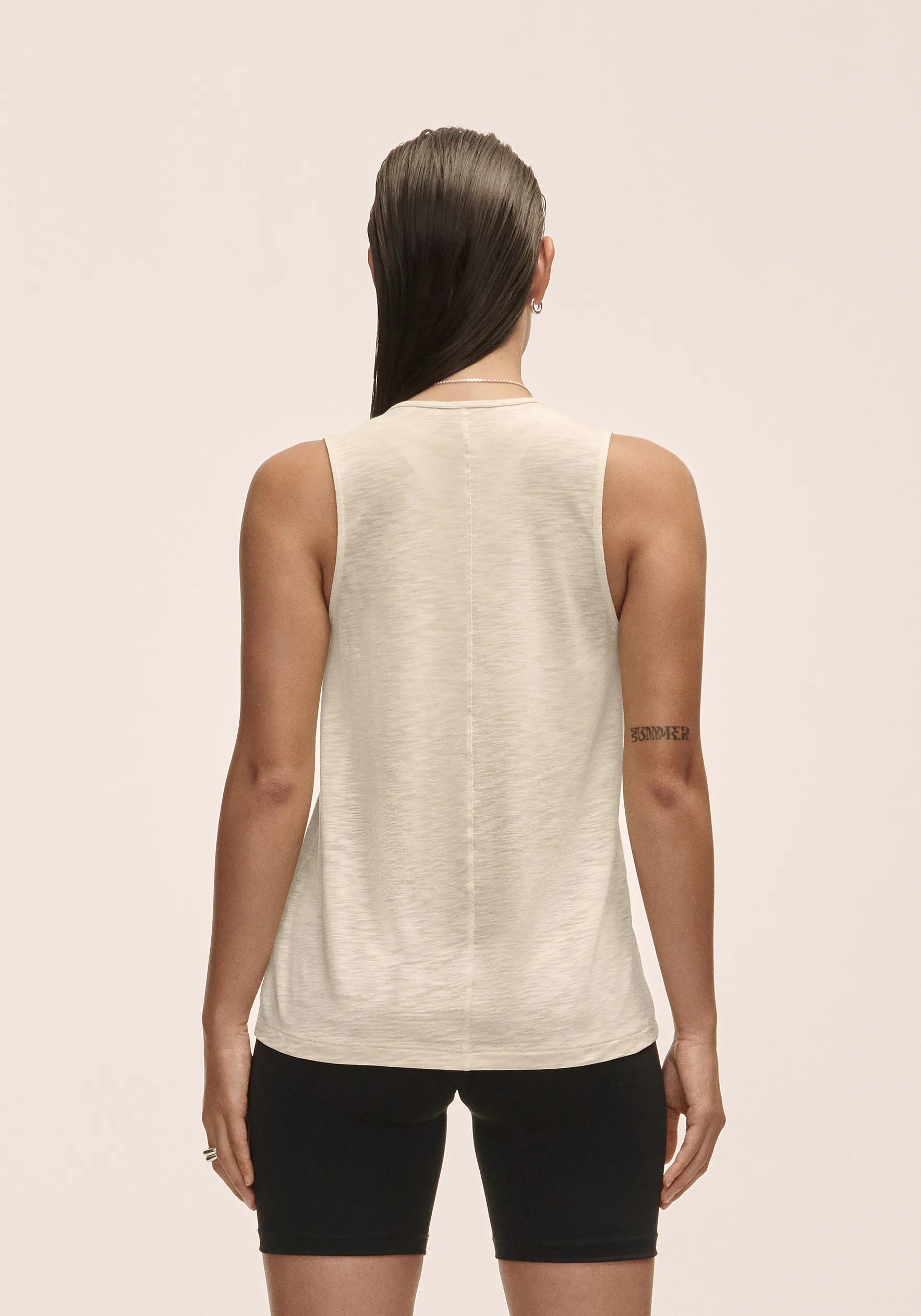 Soft Texture Tank - Ecru