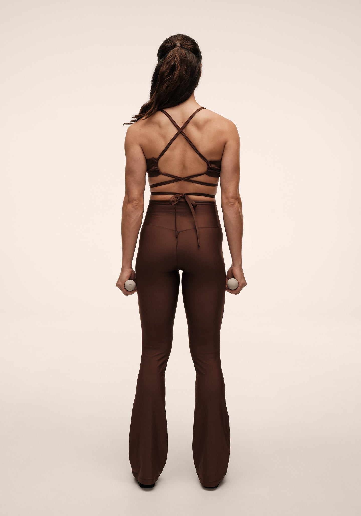 Flare High Waist Pant - Dark Brown