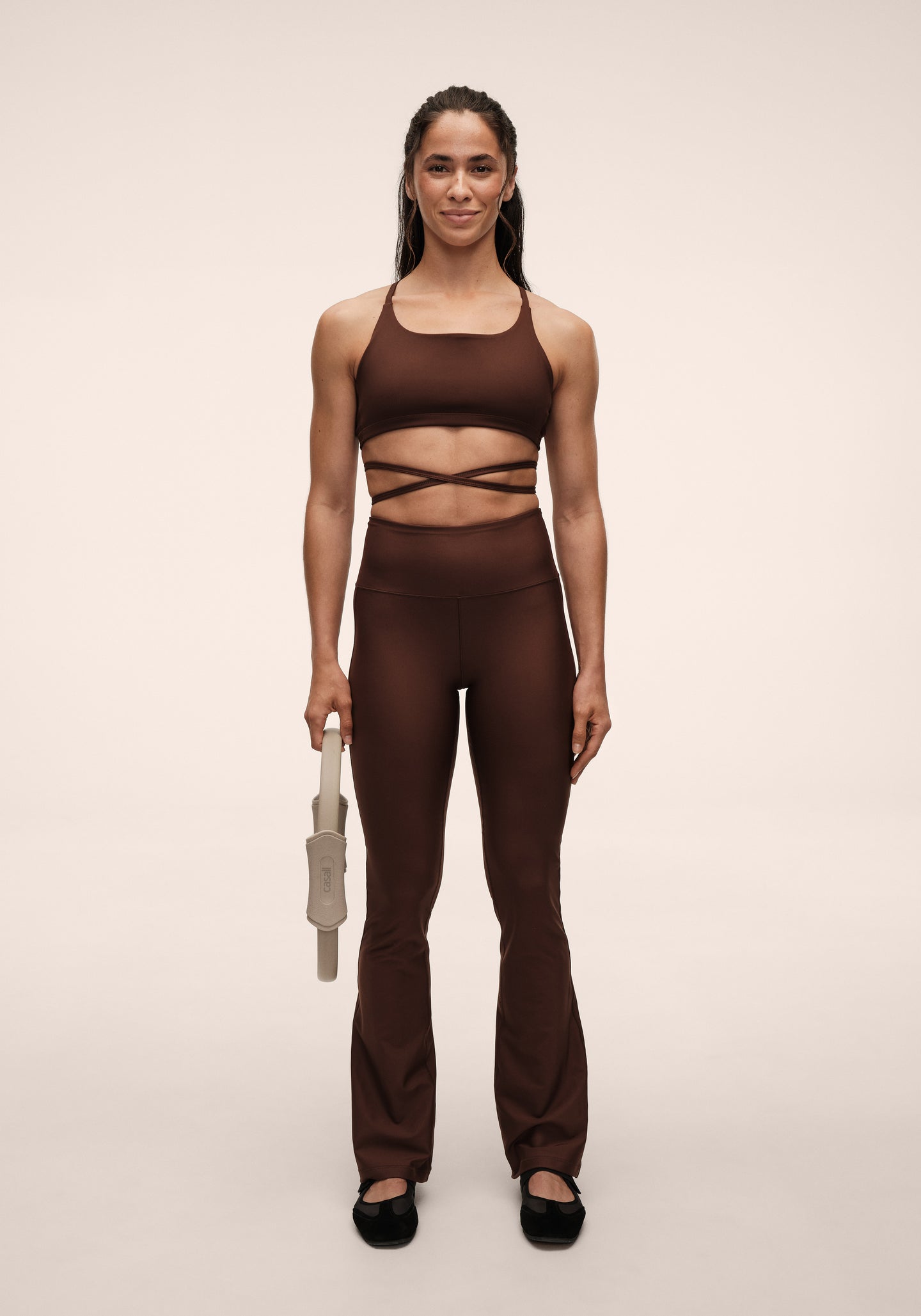 Flare High Waist Pant - Dark Brown