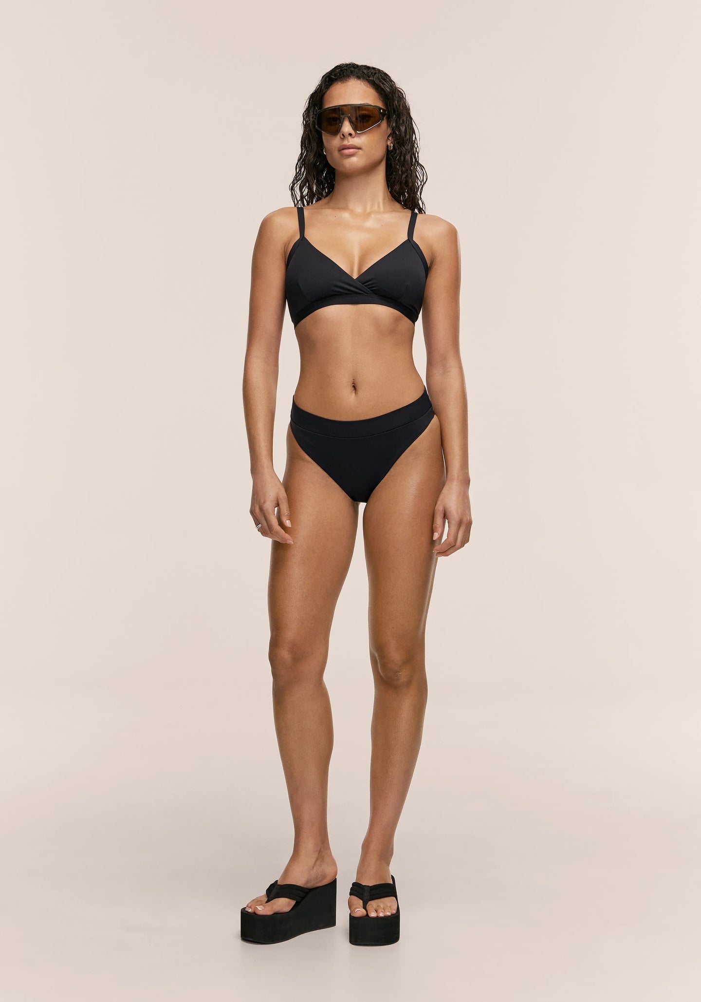 High Waist Bikini Brief - Black