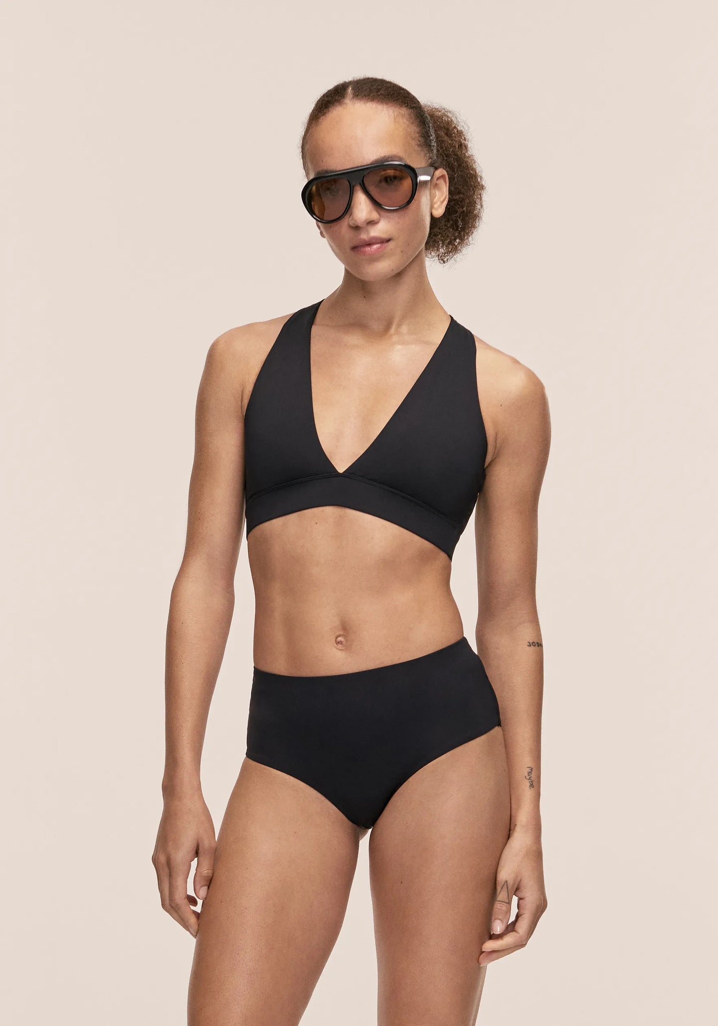 High Waist Bikini Hipster - Black