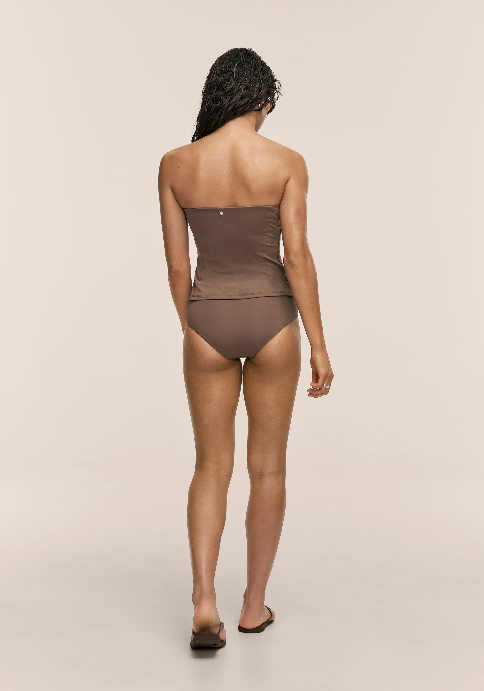 High Waist Bikini Hipster - Warm Khaki