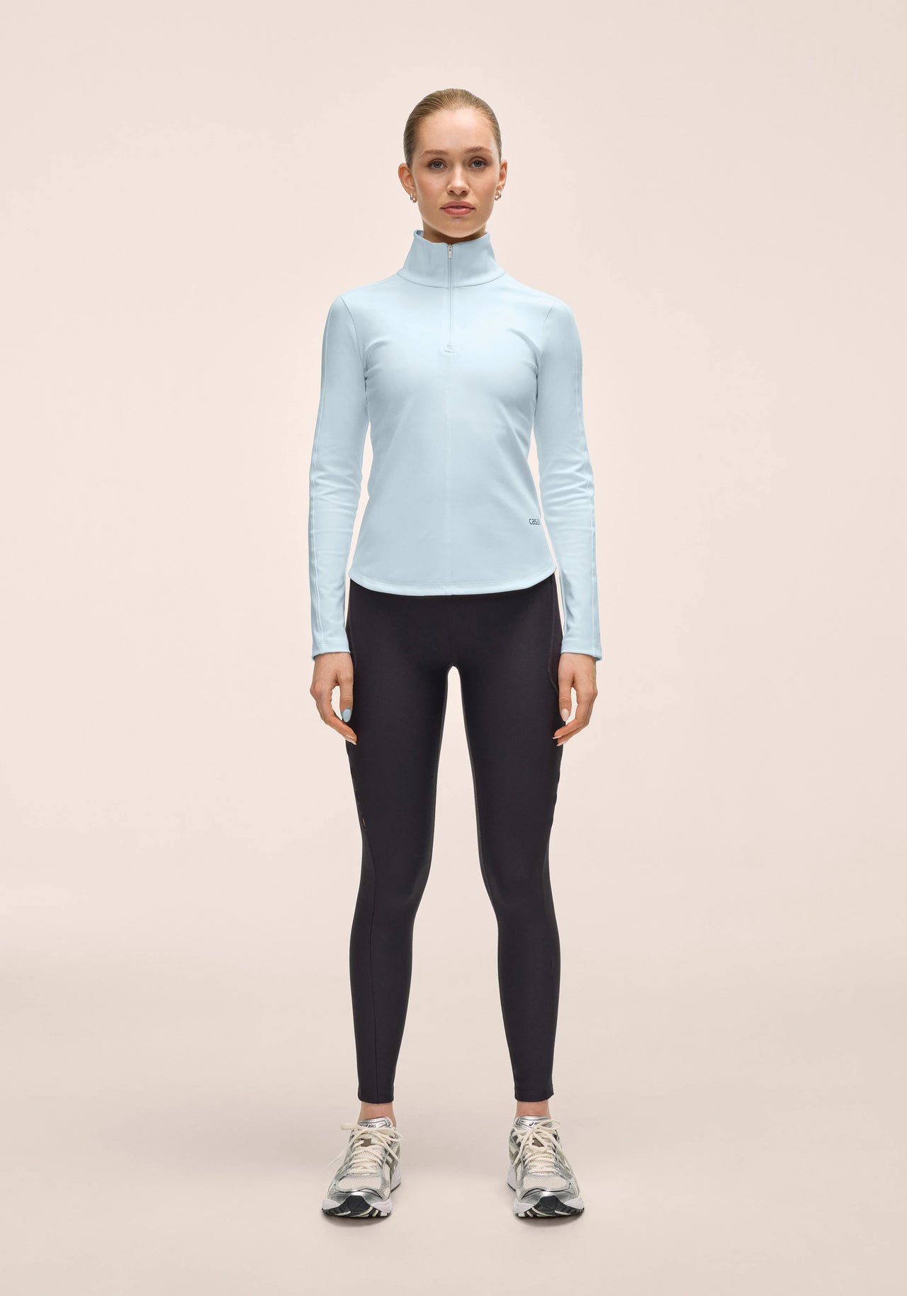 Serene Half Zip Long Sleeve - Aqua Glow