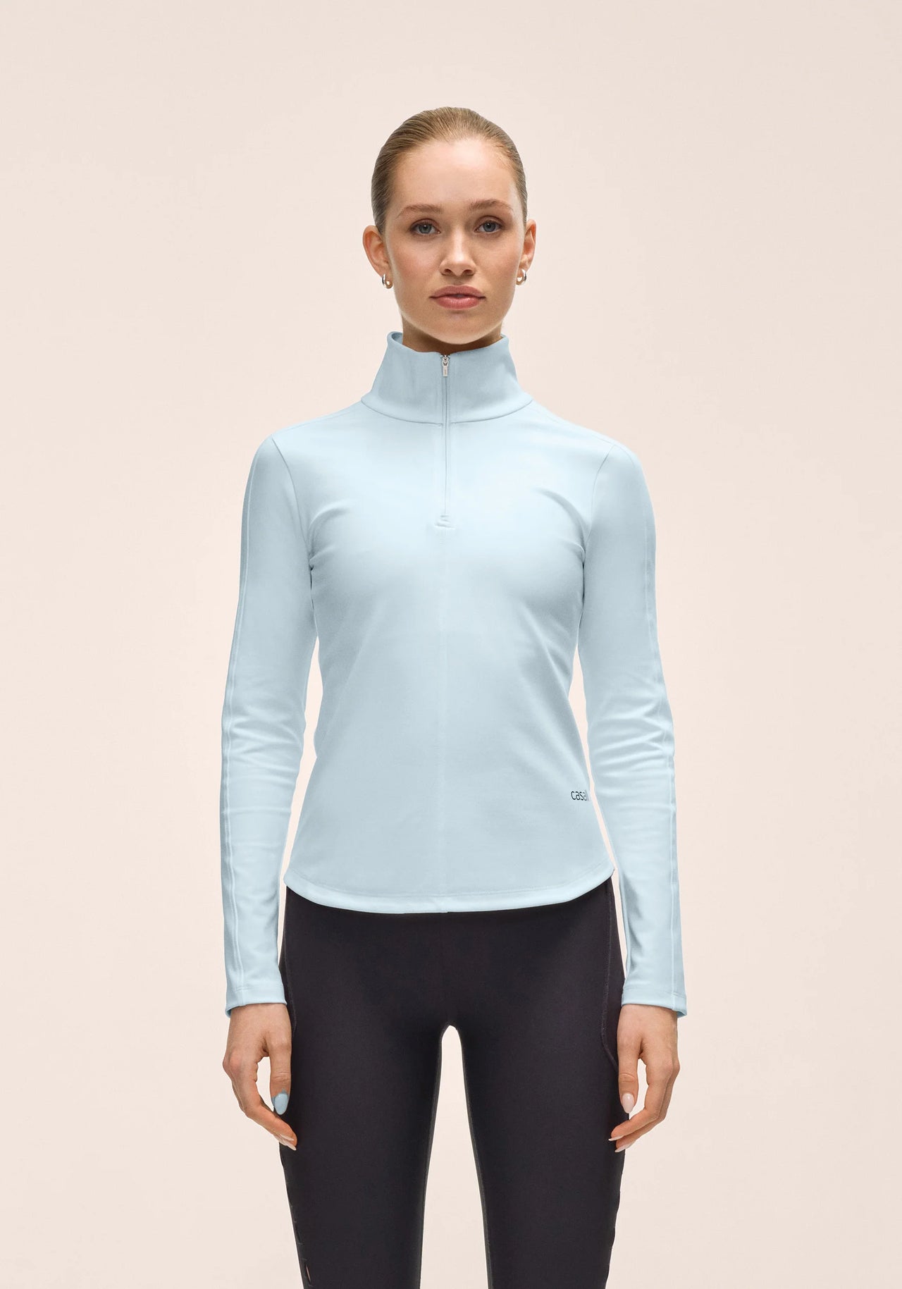 Serene Half Zip Long Sleeve - Aqua Glow