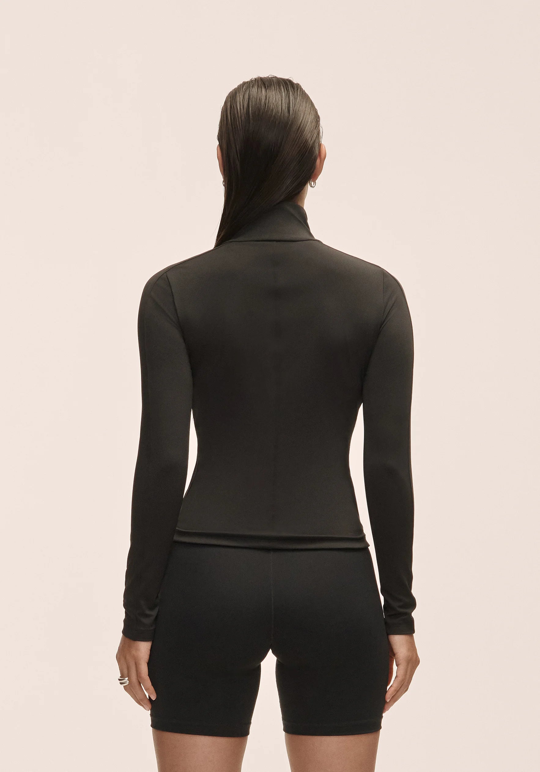 Serene Half Zip Long Sleeve - Black
