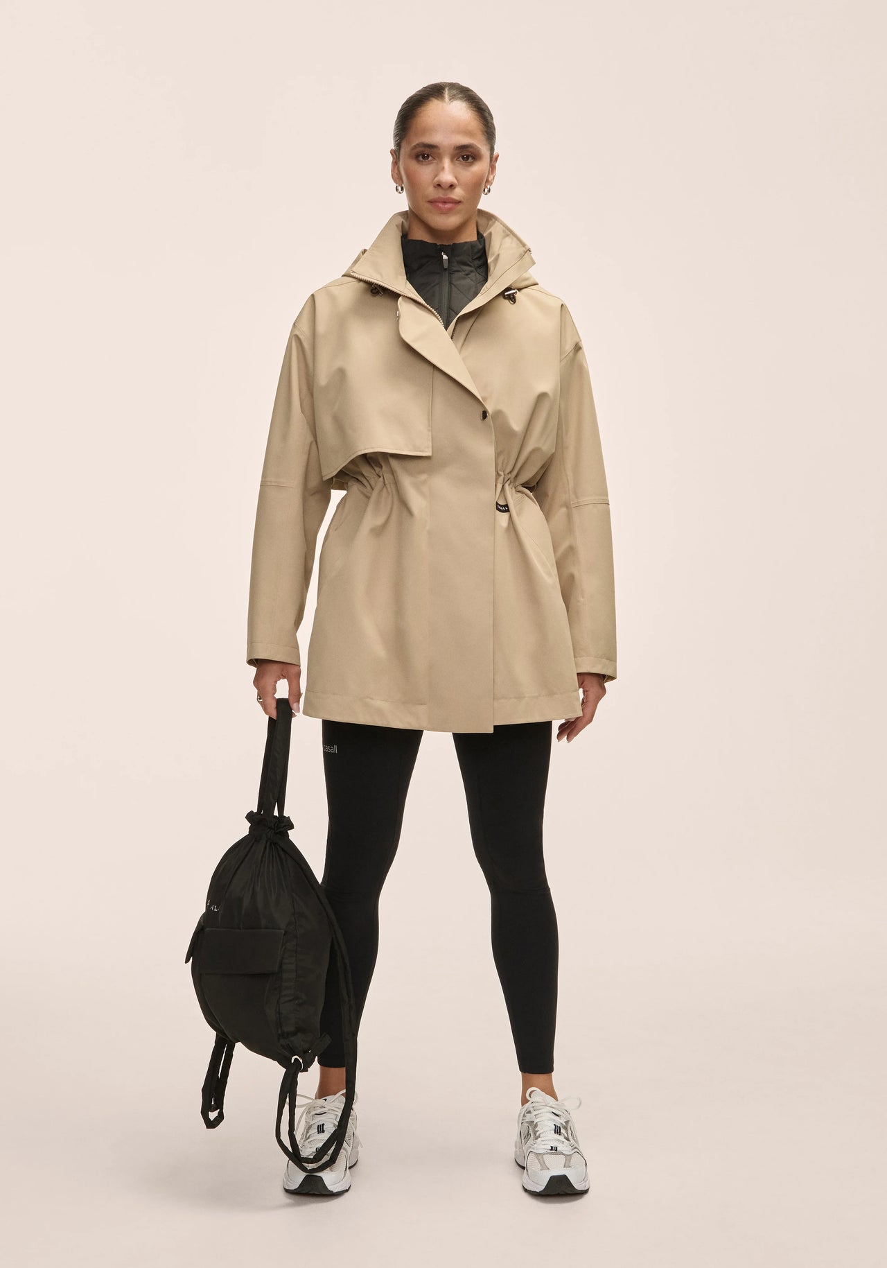 Scandi Trench Rain Coat - Sand Beige