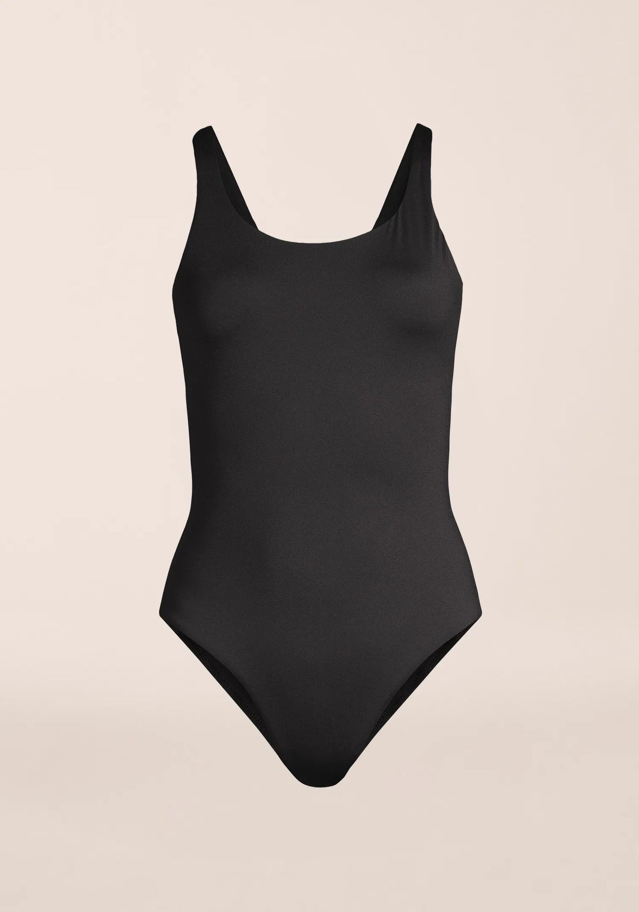 Deep Racerback Swimsuit - Black