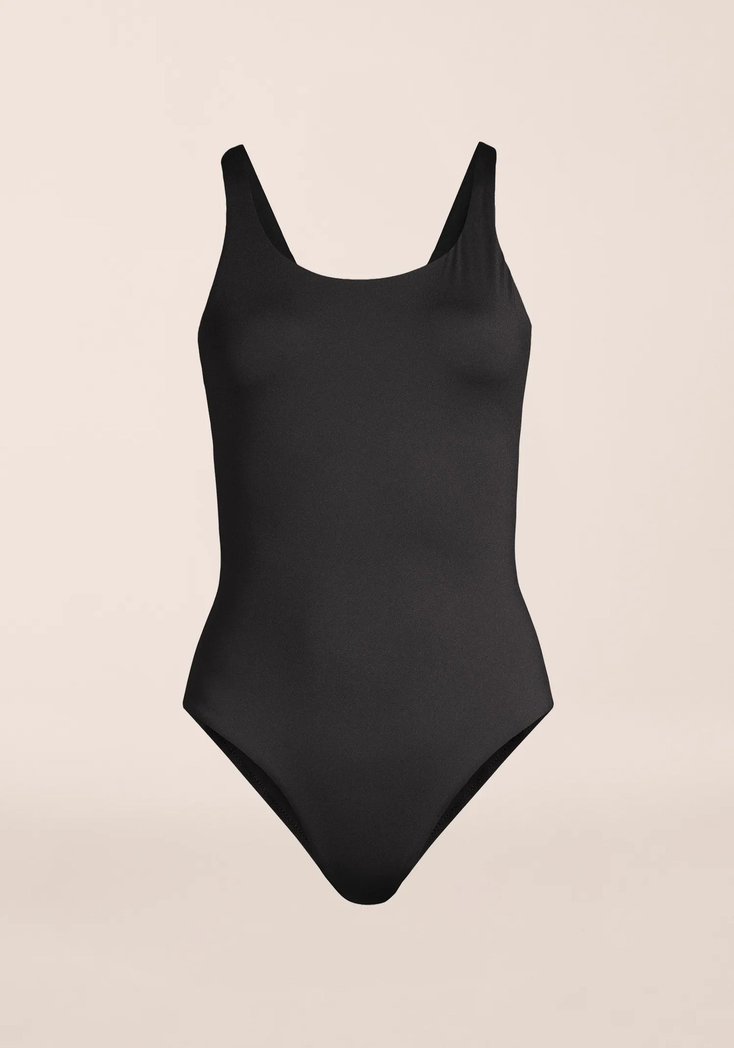 Deep Racerback Swimsuit - Black