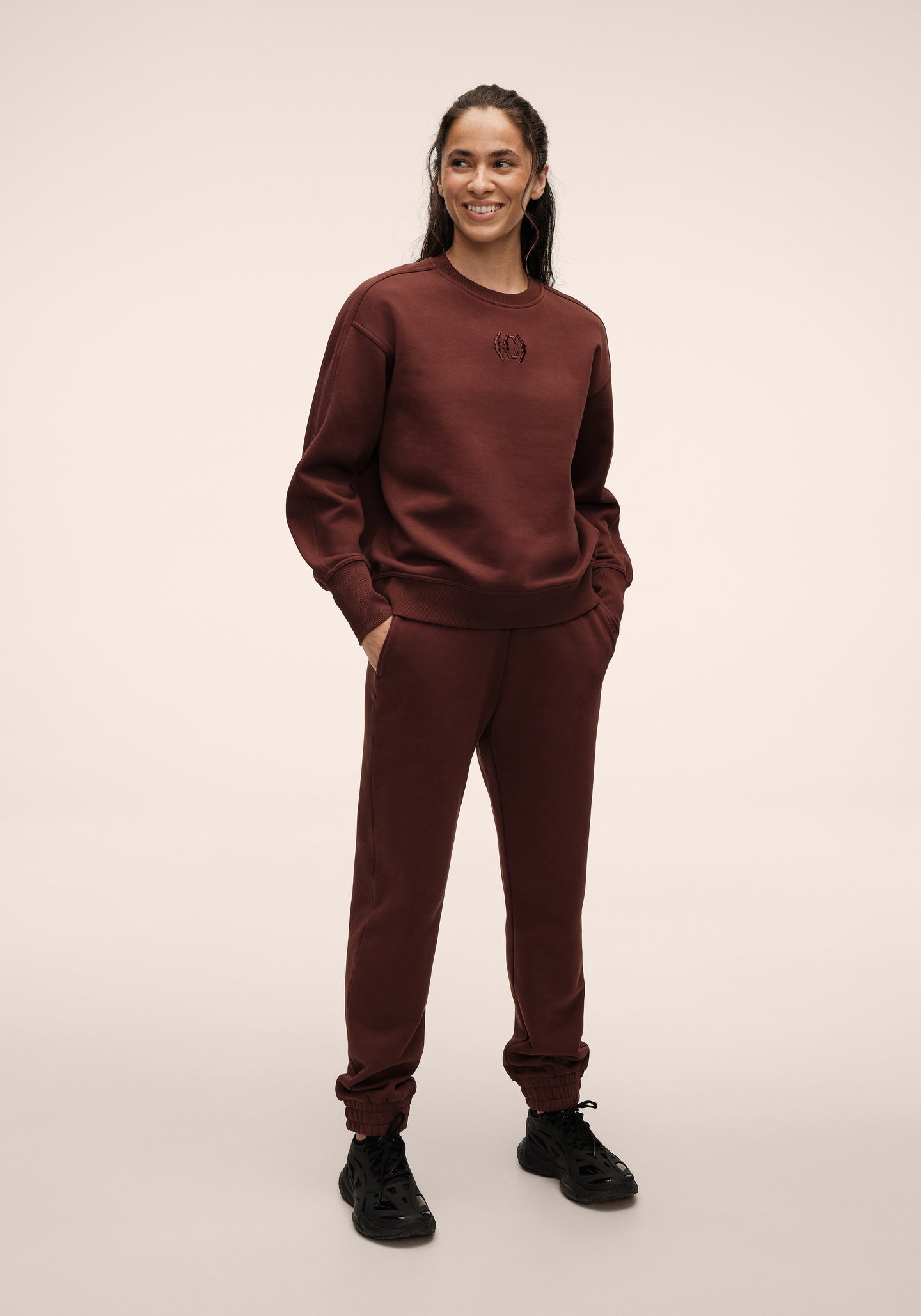 Terry Relaxed Jogger - Dark Brown