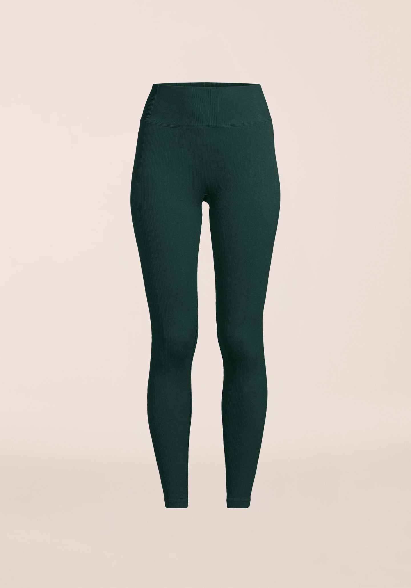 Multi Rib Seamless High Waist Tights Dark Pine