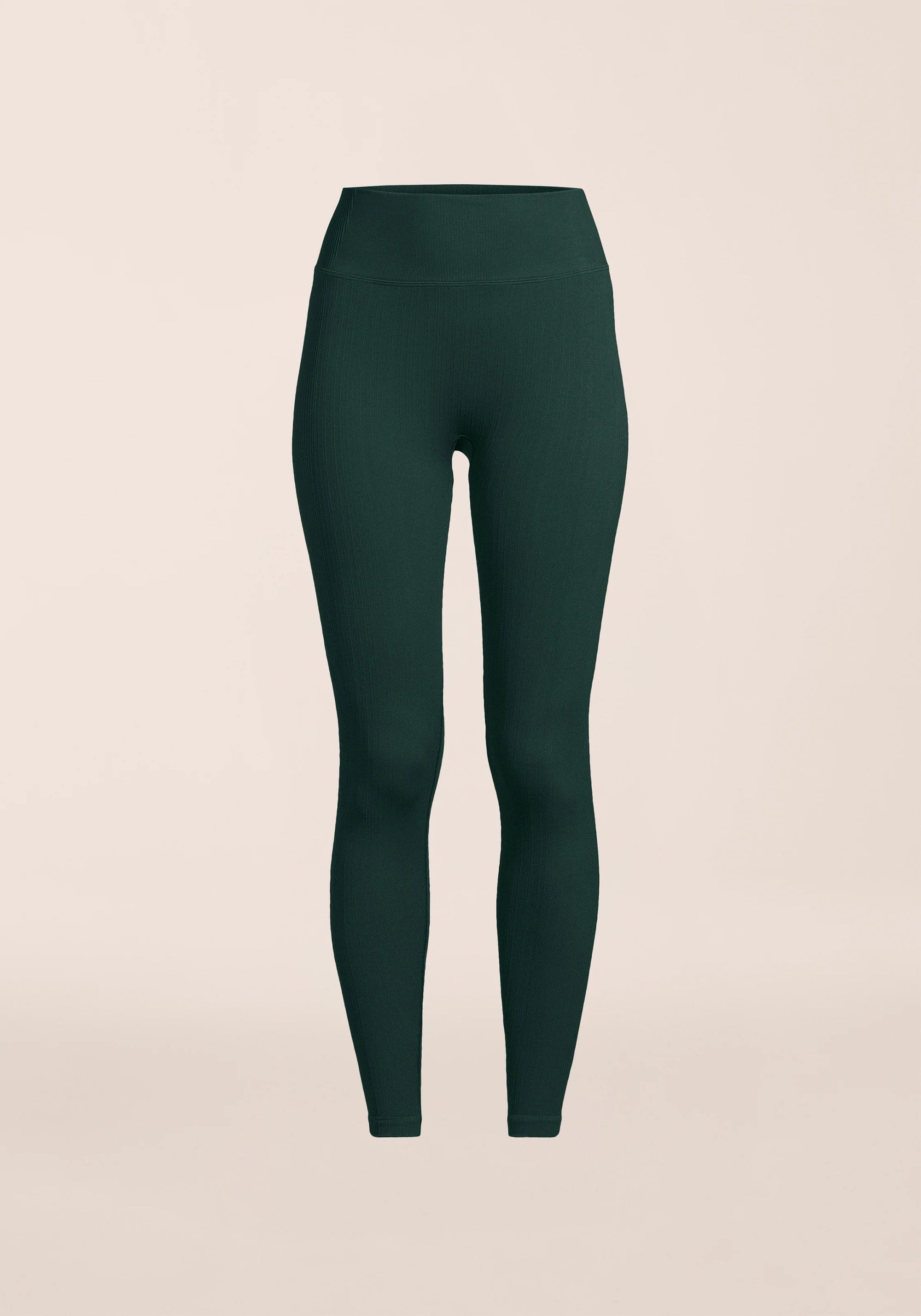 Multi Rib Seamless High Waist Tights Dark Pine