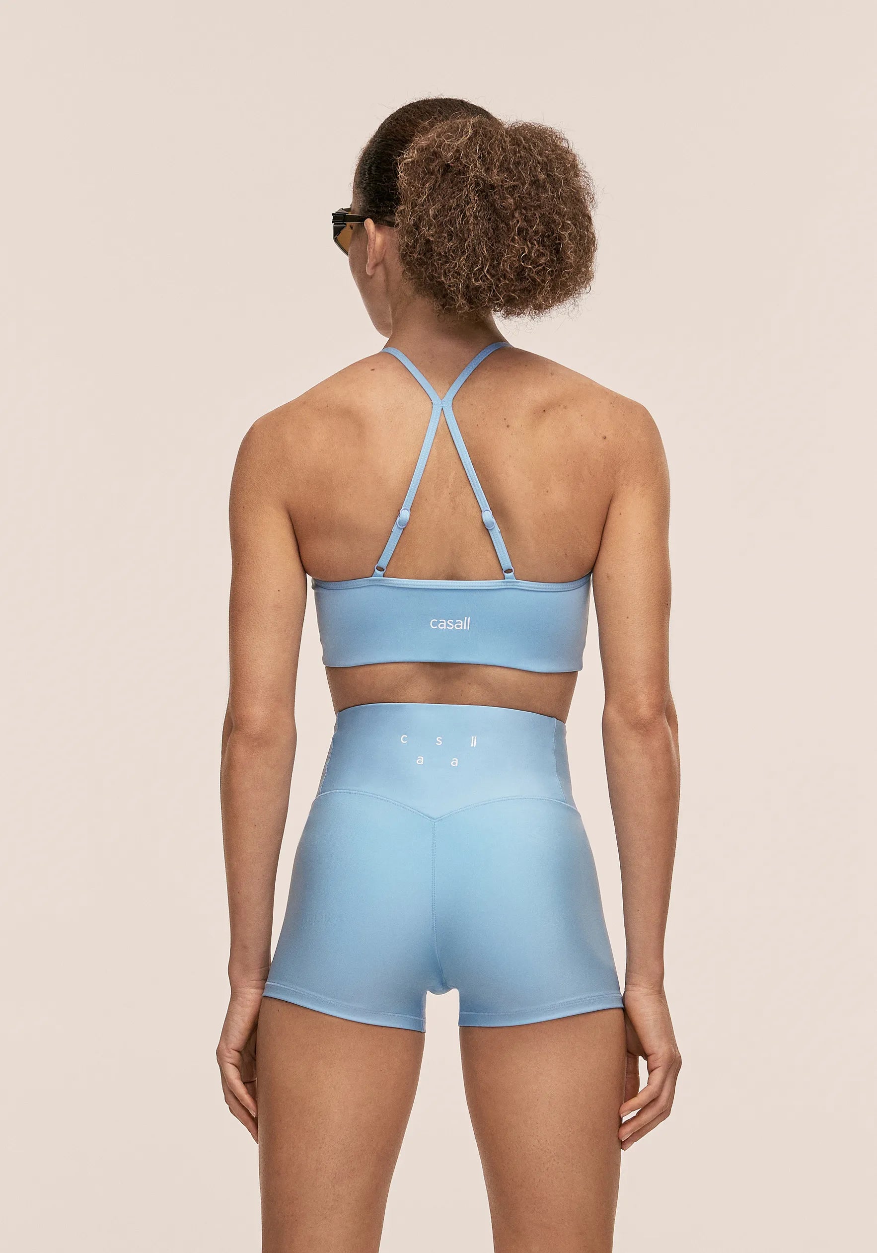 Sleek Strappy Sports Bra - Blue Lagoon