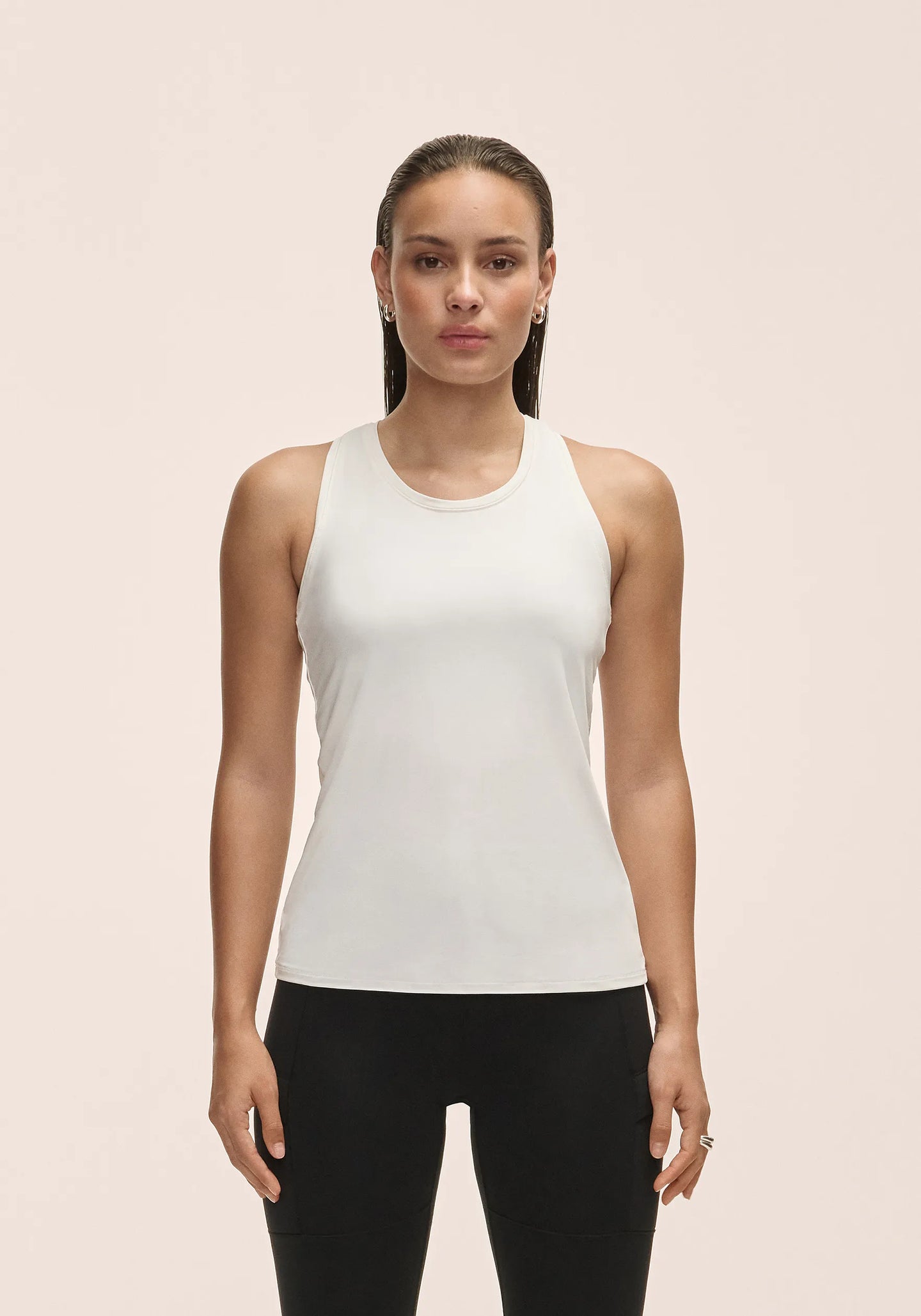 Essential Racerback Tank - White