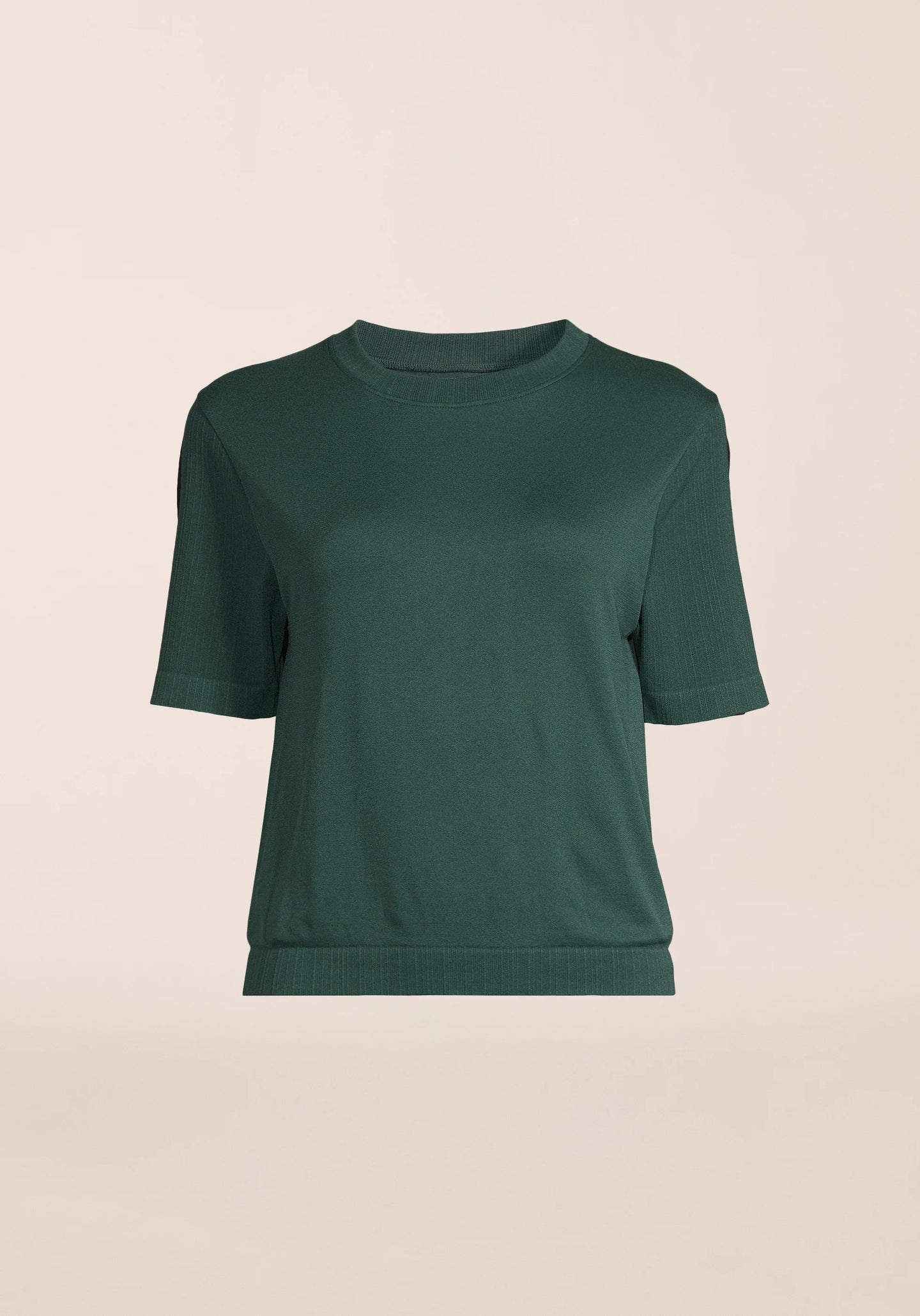 Seamless Rib Sleeve Tee Dark Pine