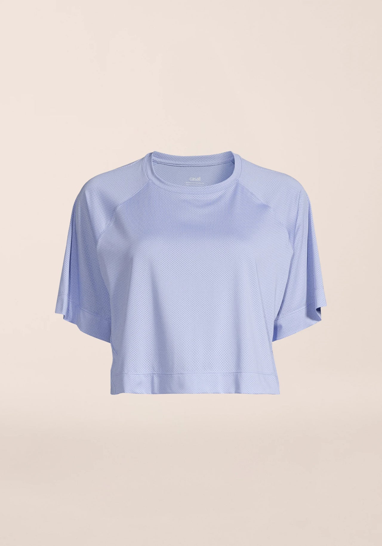 Laser Mesh Crop Tee - Blueberry Mist