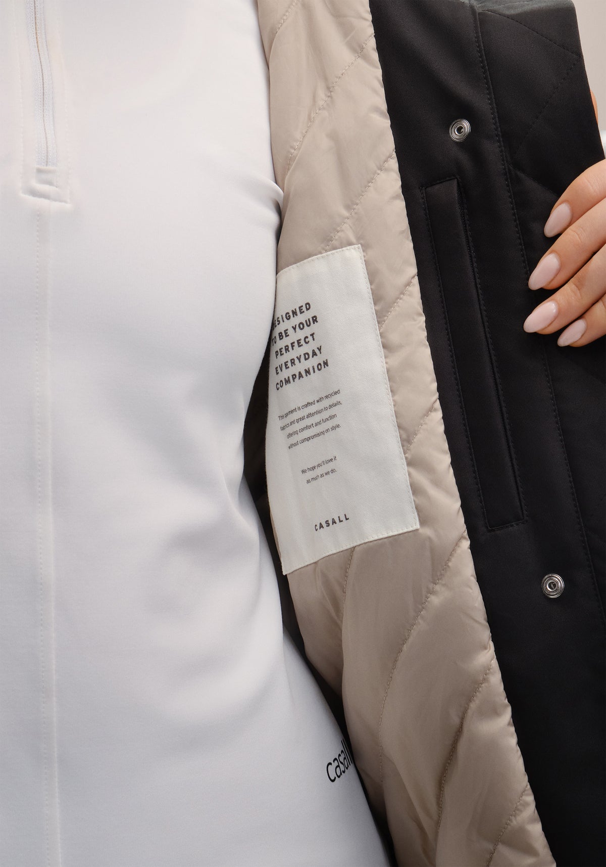 Light Padded Rain Parka - Black
