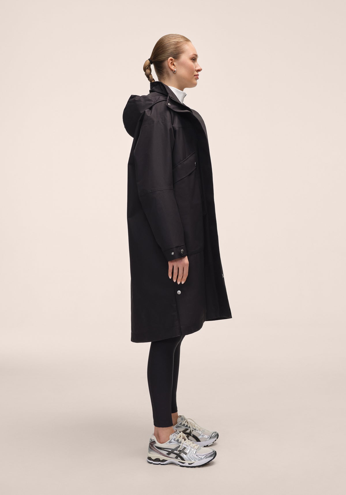 Light Padded Rain Parka - Black