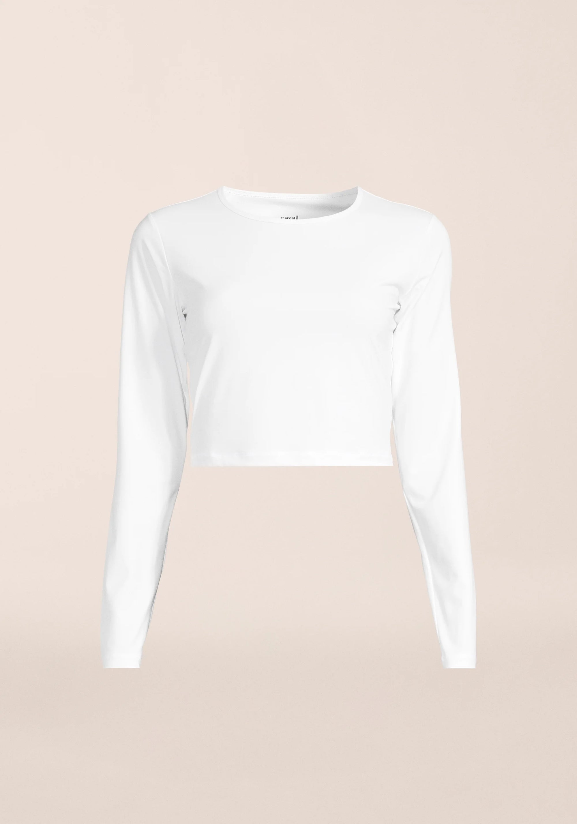 Graphic Crop Long Sleeve - White