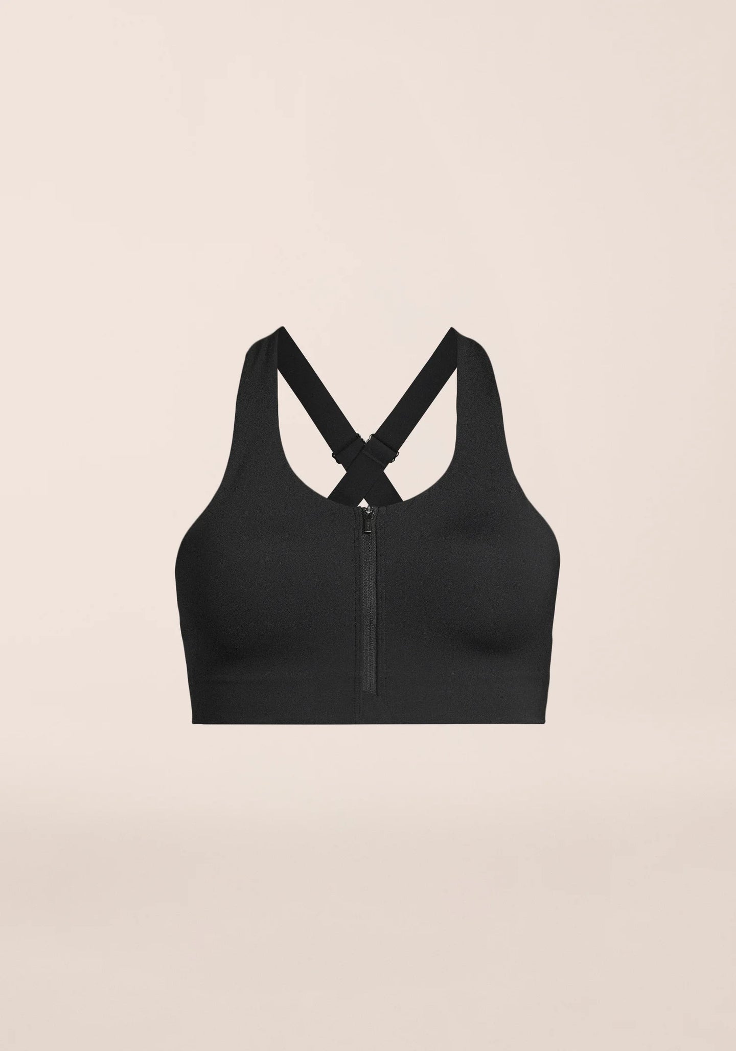 Impact Zip Sports Bra - Black