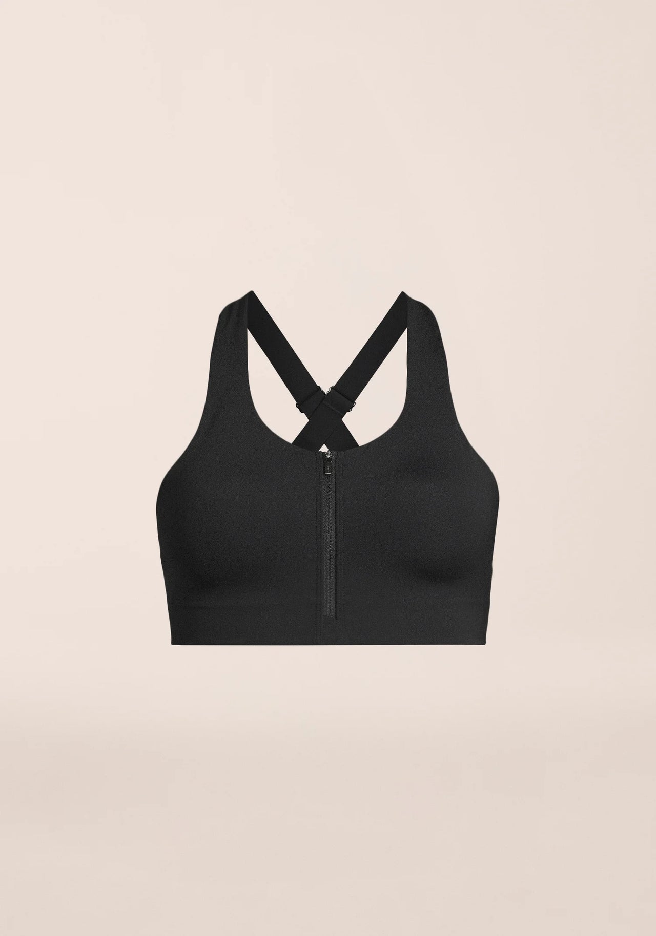 Impact Zip Sports Bra - Black