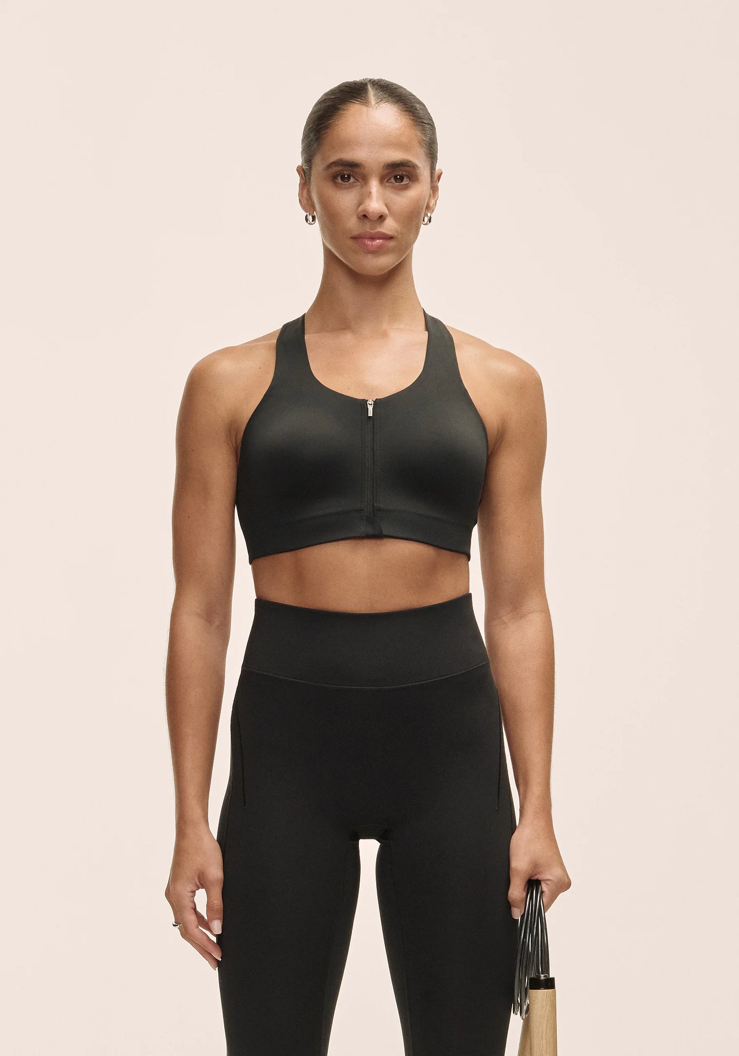 Impact Zip Sports Bra - Black