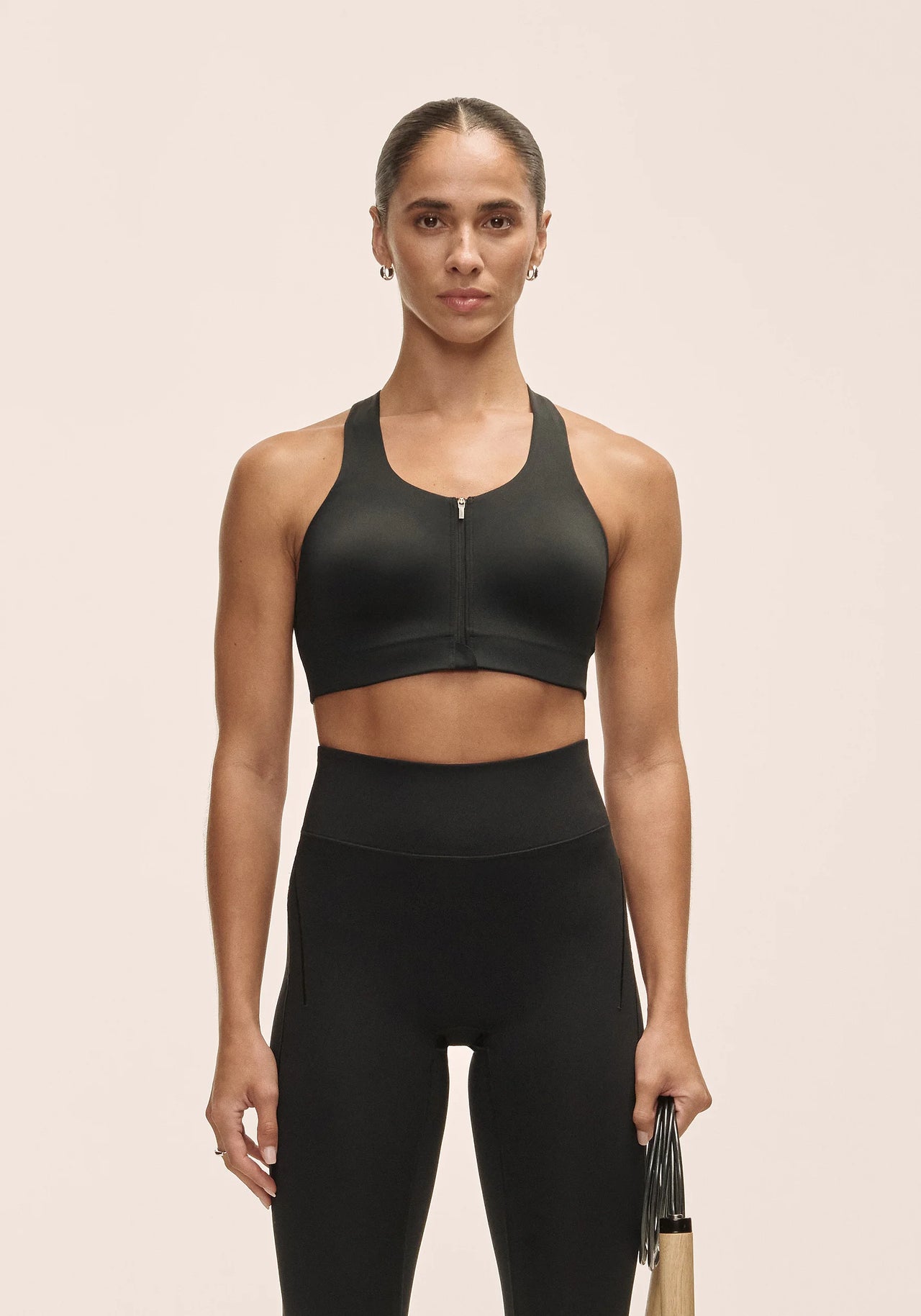 Impact Zip Sports Bra - Black