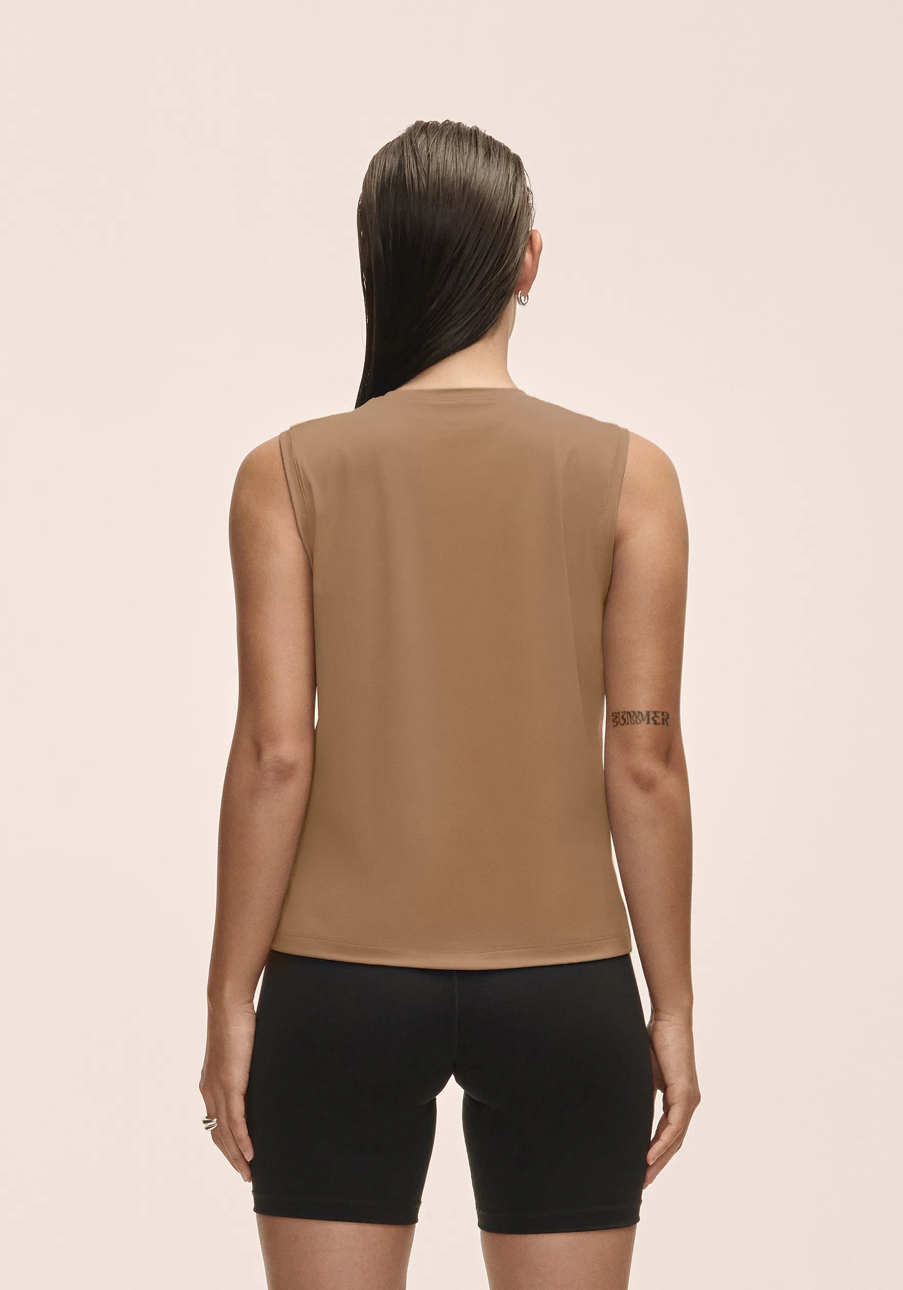 Graphic Tank - Light Khaki