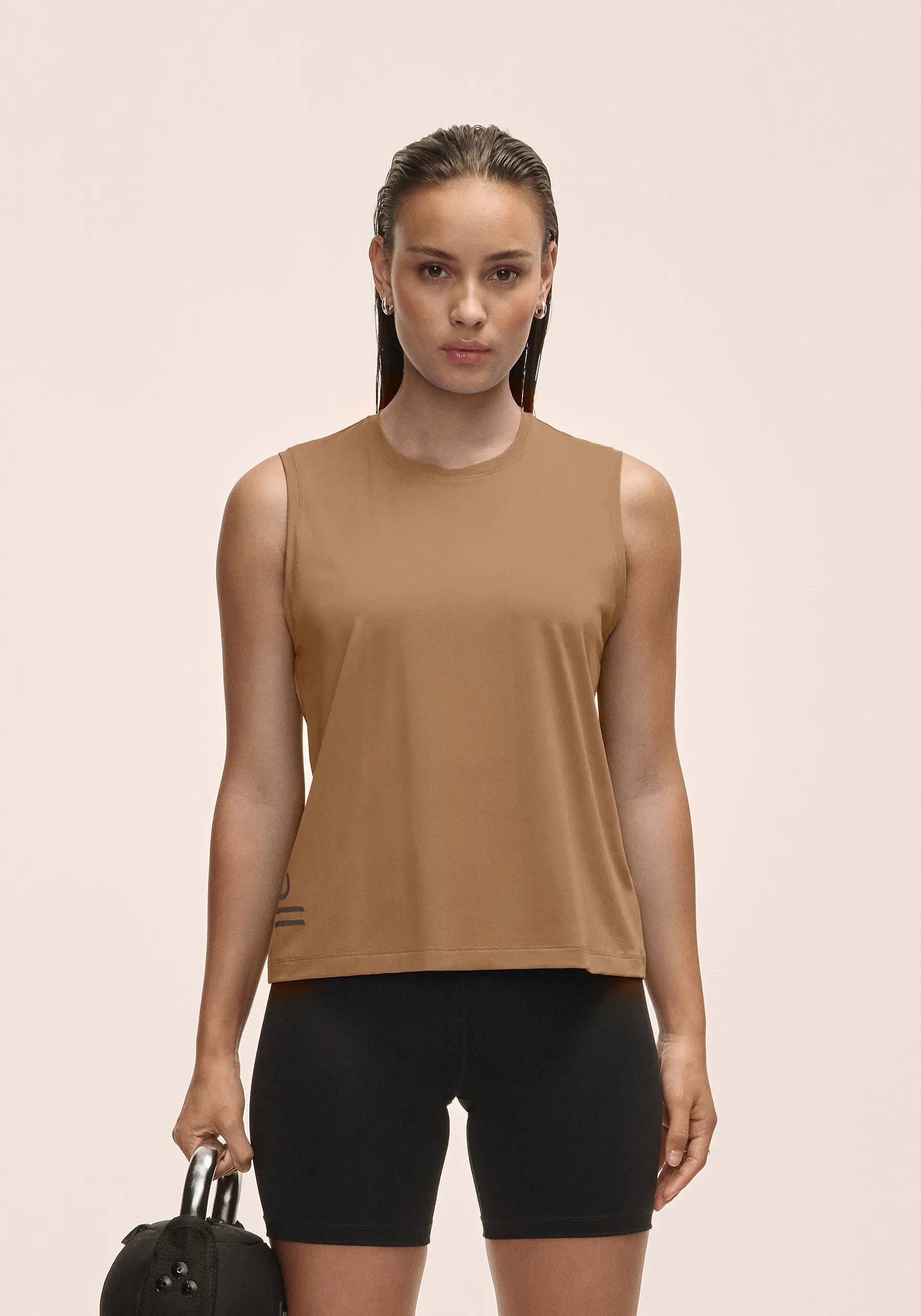 Graphic Tank - Light Khaki