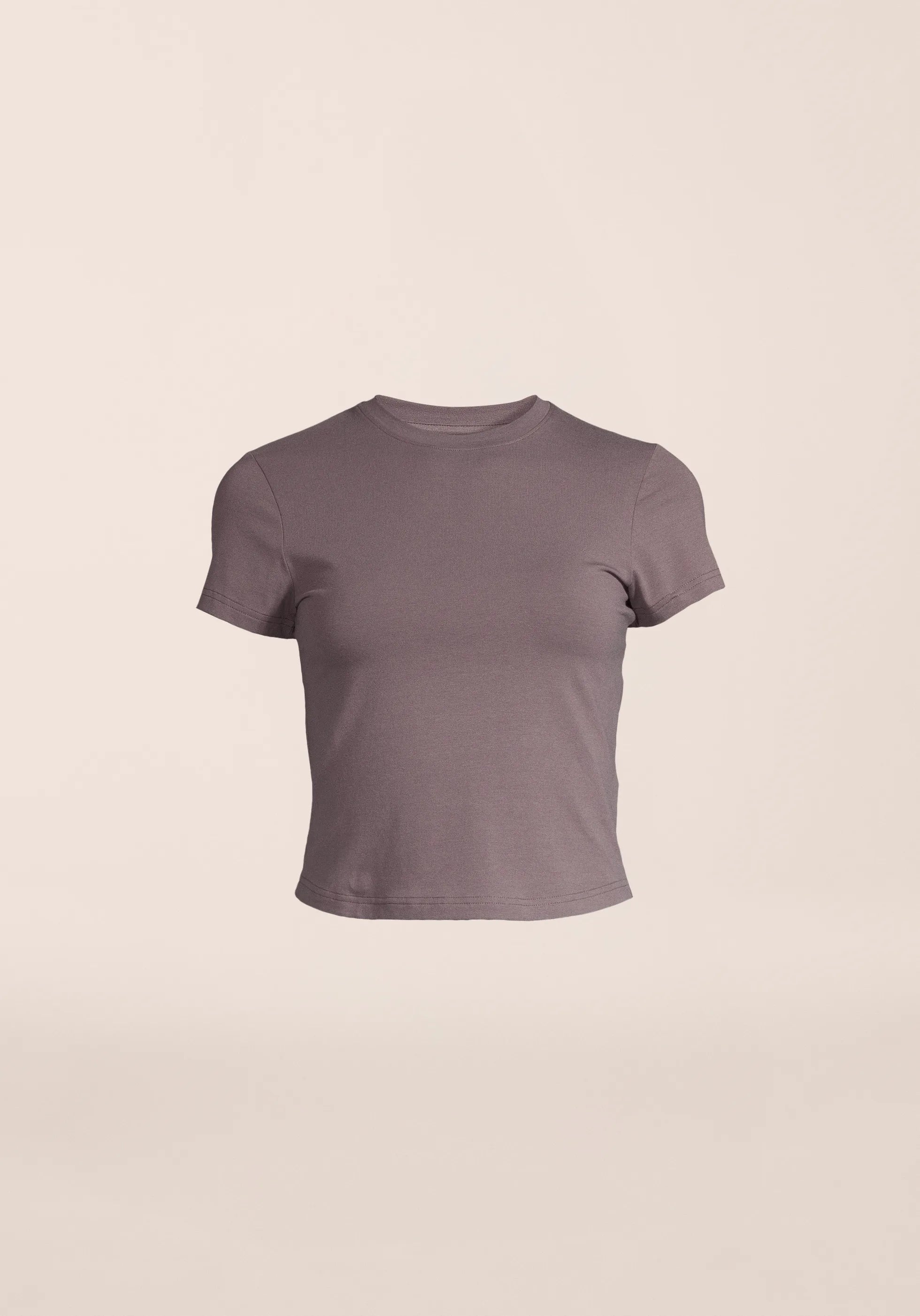 Cotton Blend Slim Tee - Dk Grey