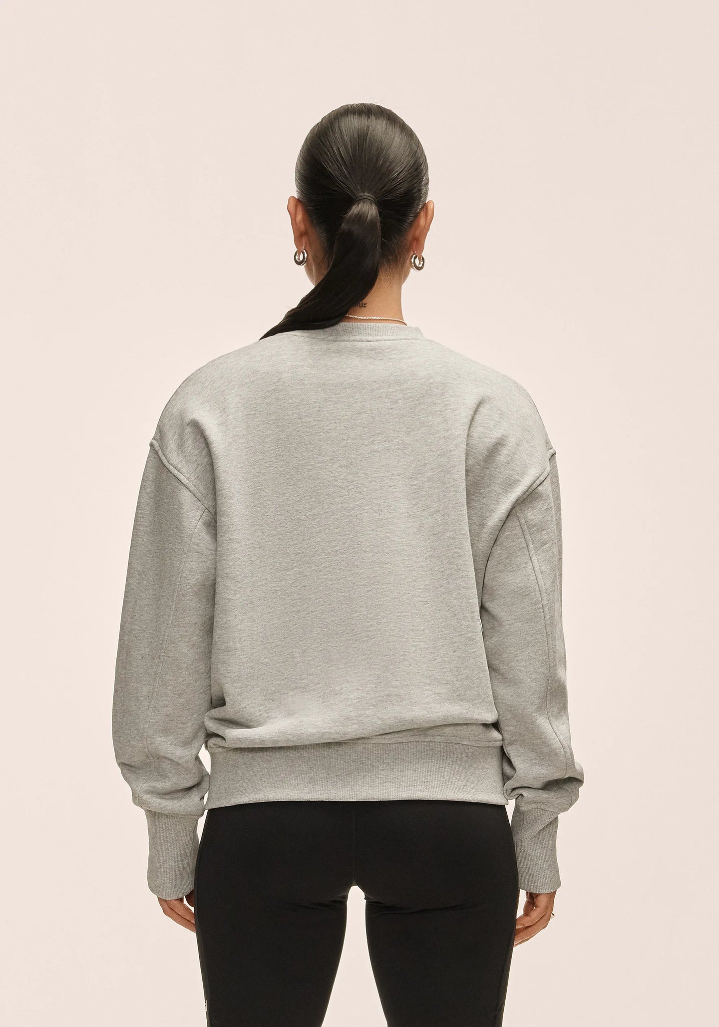 Terry Spring Graphic Crew - Grey Melange