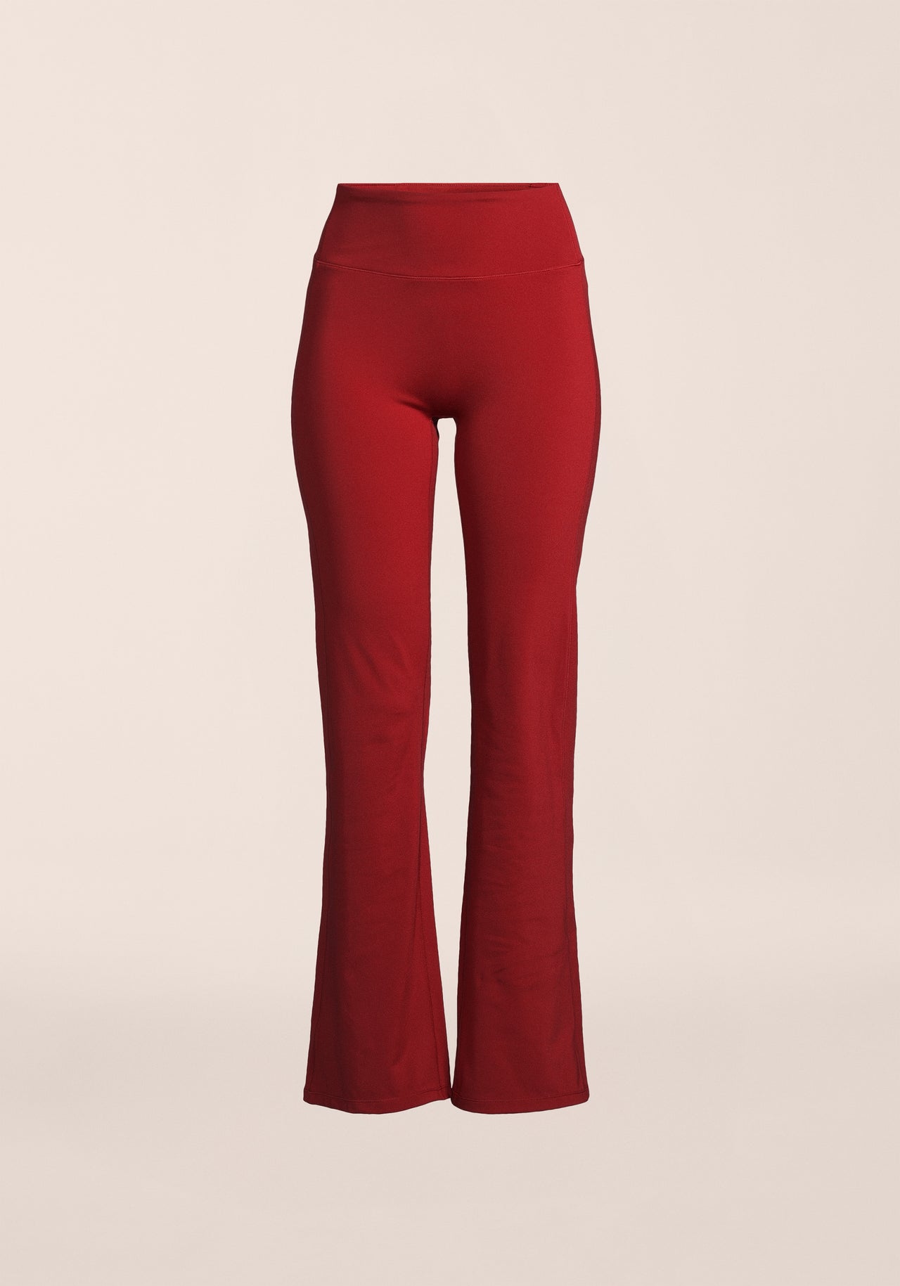 Soft Touch Flared Pants - Maroon Red