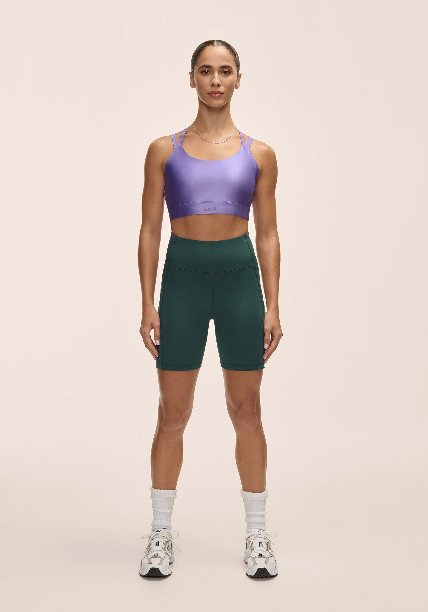 High Waist Bike Shorts Dark Pine