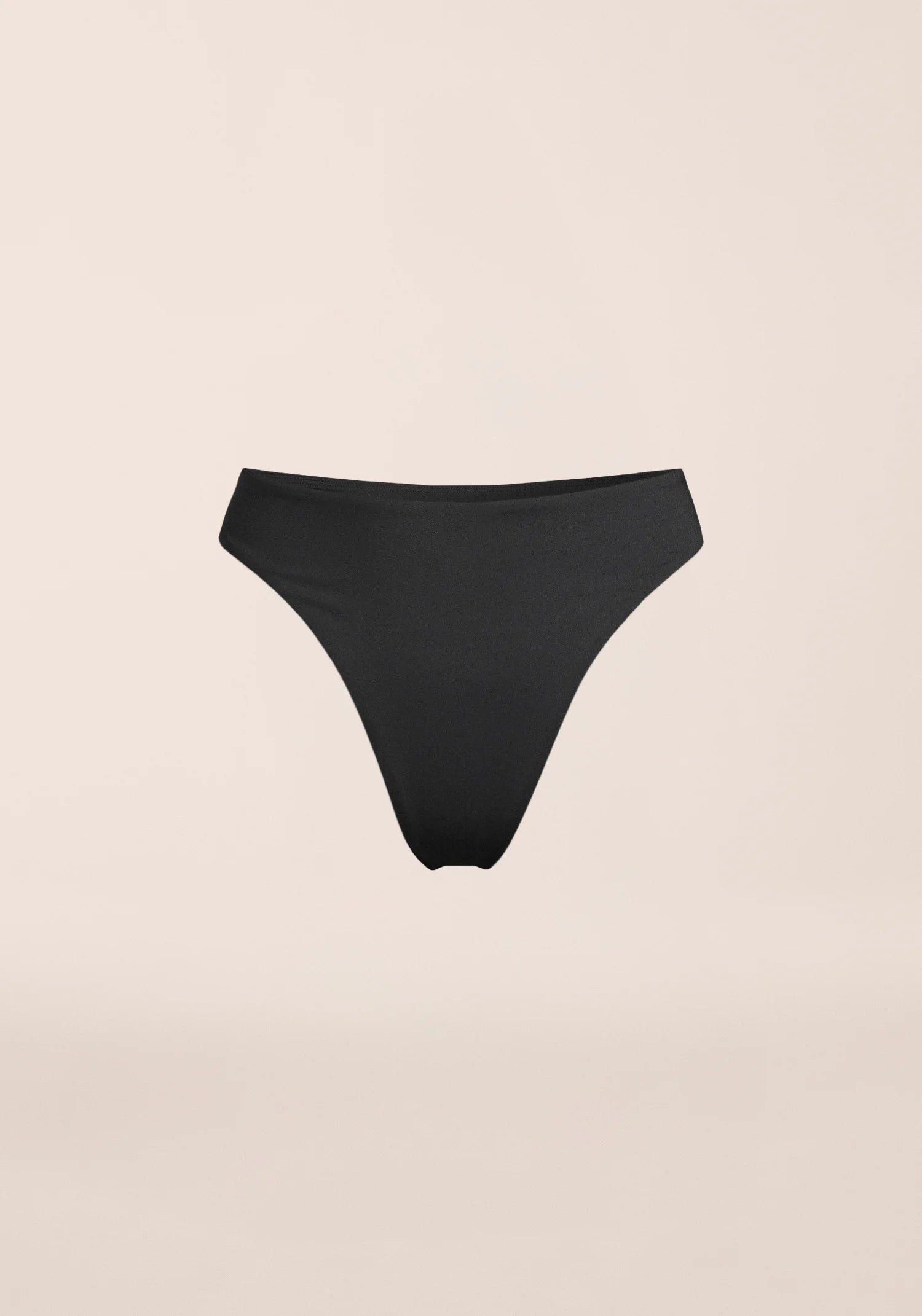 Brazilian High Waist Bikini Bottom Black