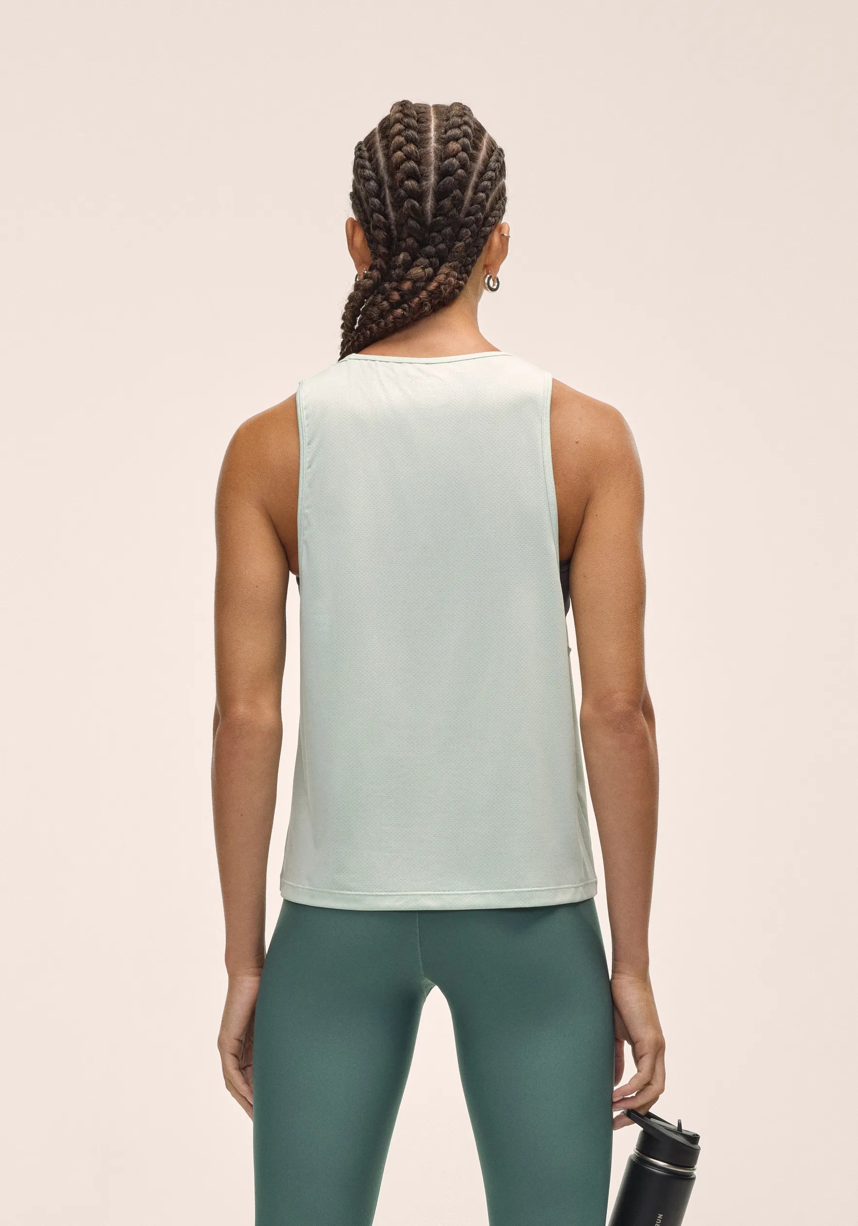 Laser Mesh Flow Tank - Misty Green