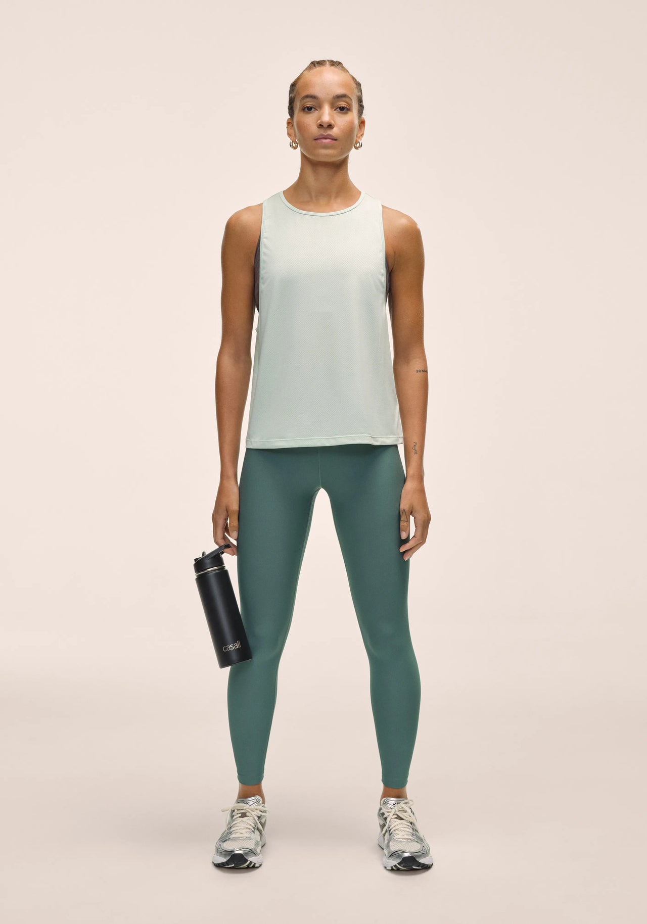 Laser Mesh Flow Tank - Misty Green