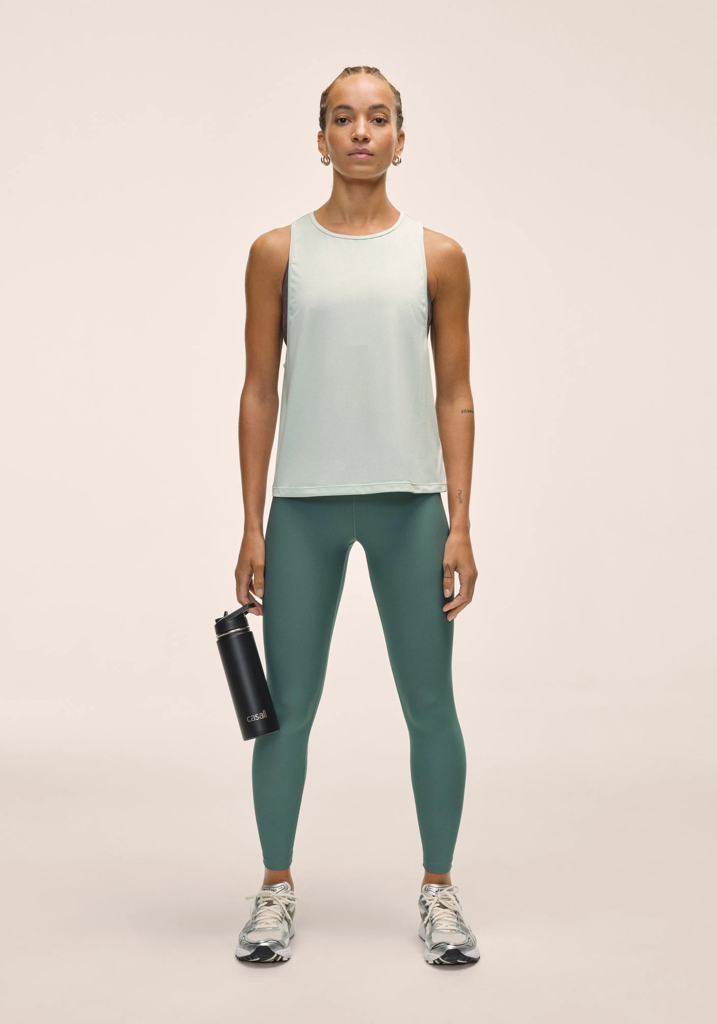 Laser Mesh Flow Tank - Misty Green