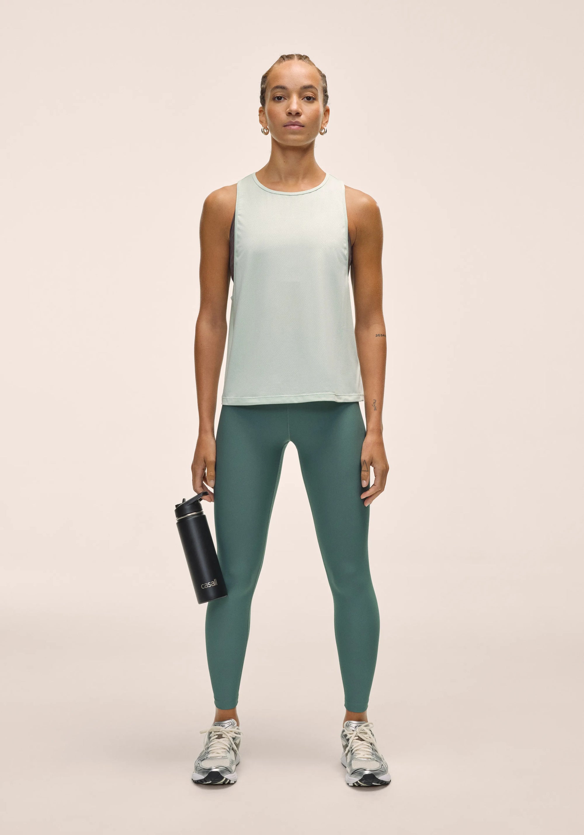 Laser Mesh Flow Tank - Misty Green