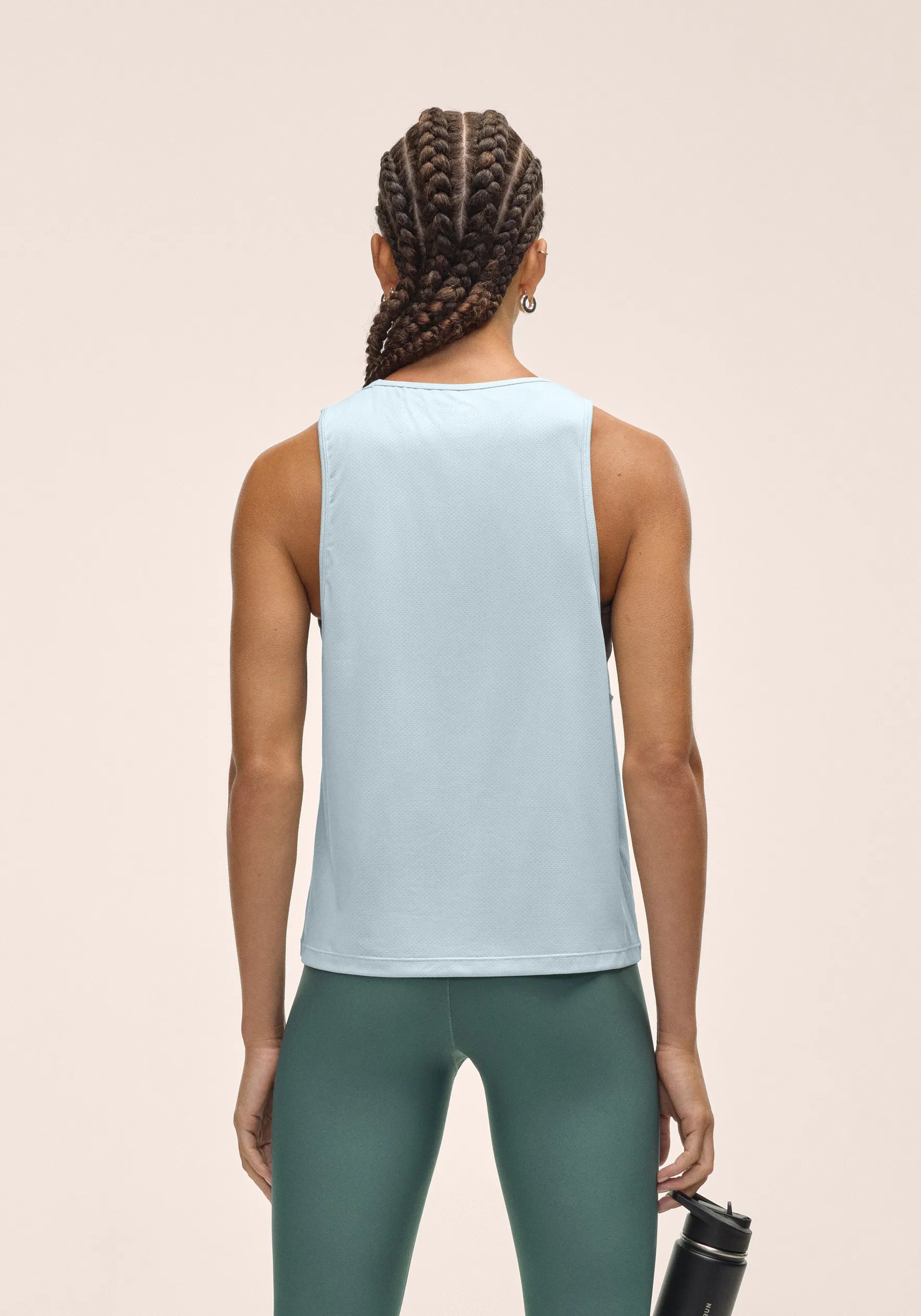 Laser Mesh Flow Tank - Aqua Glow