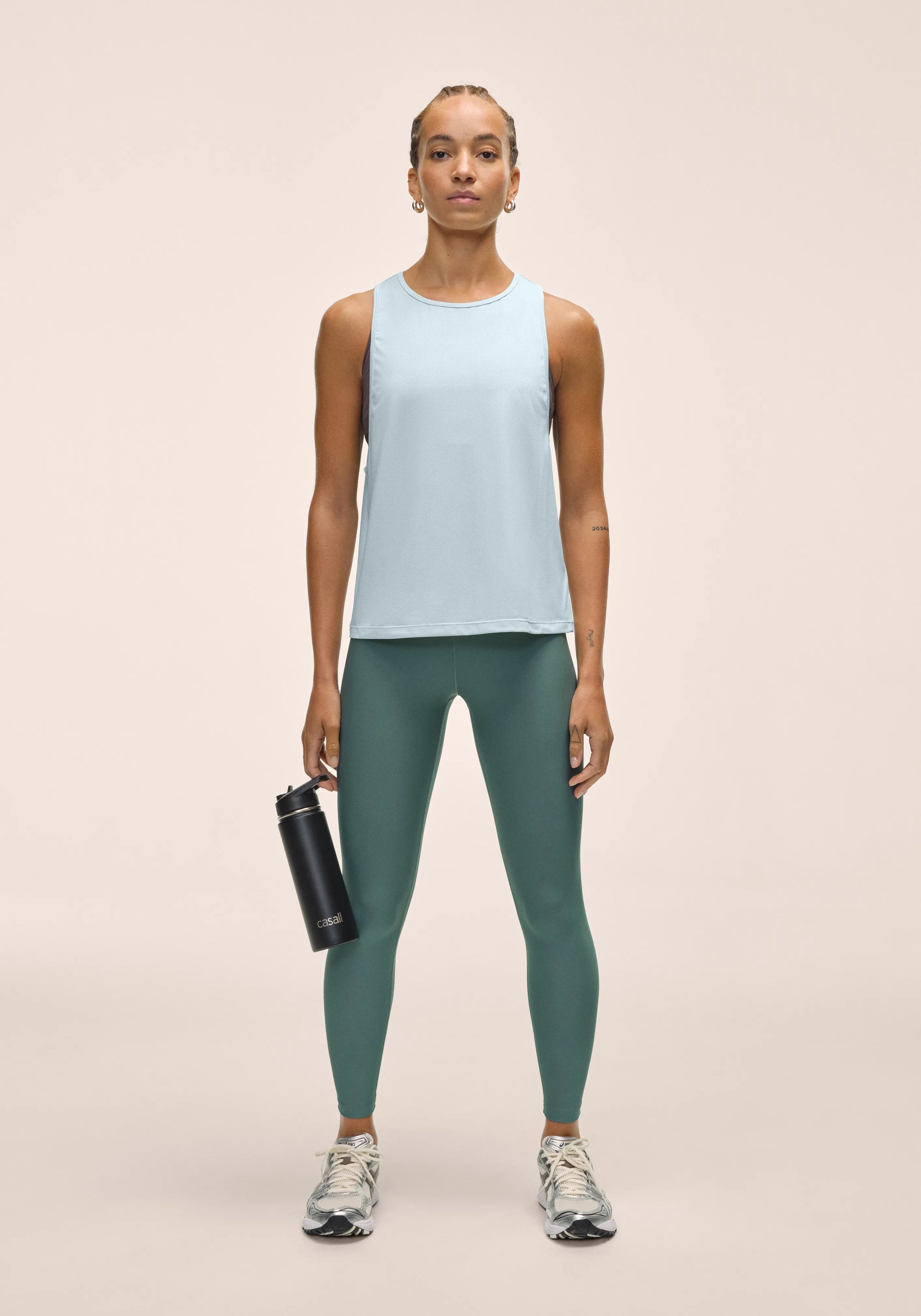 Laser Mesh Flow Tank - Aqua Glow