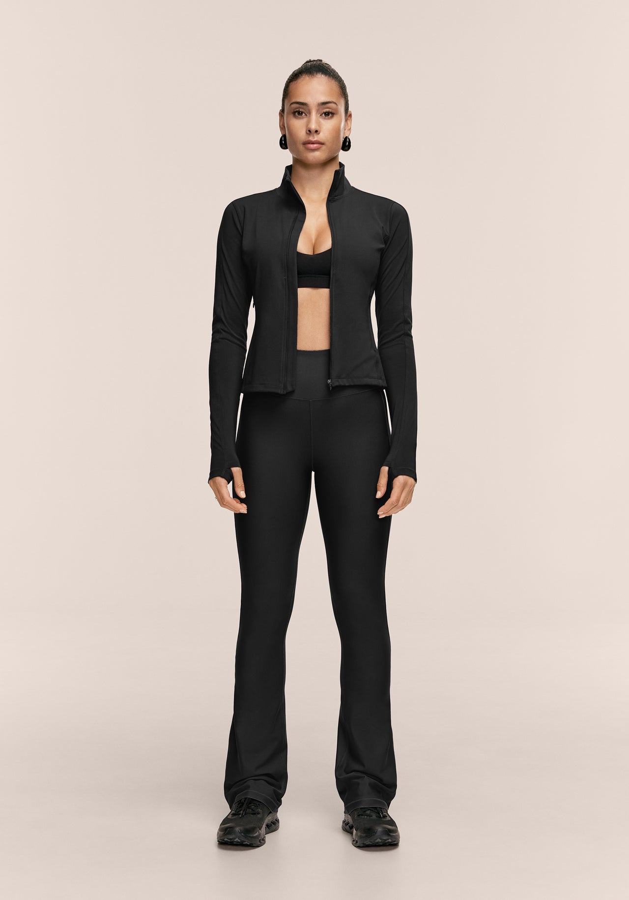 Soft Touch Zip Jacket - Black