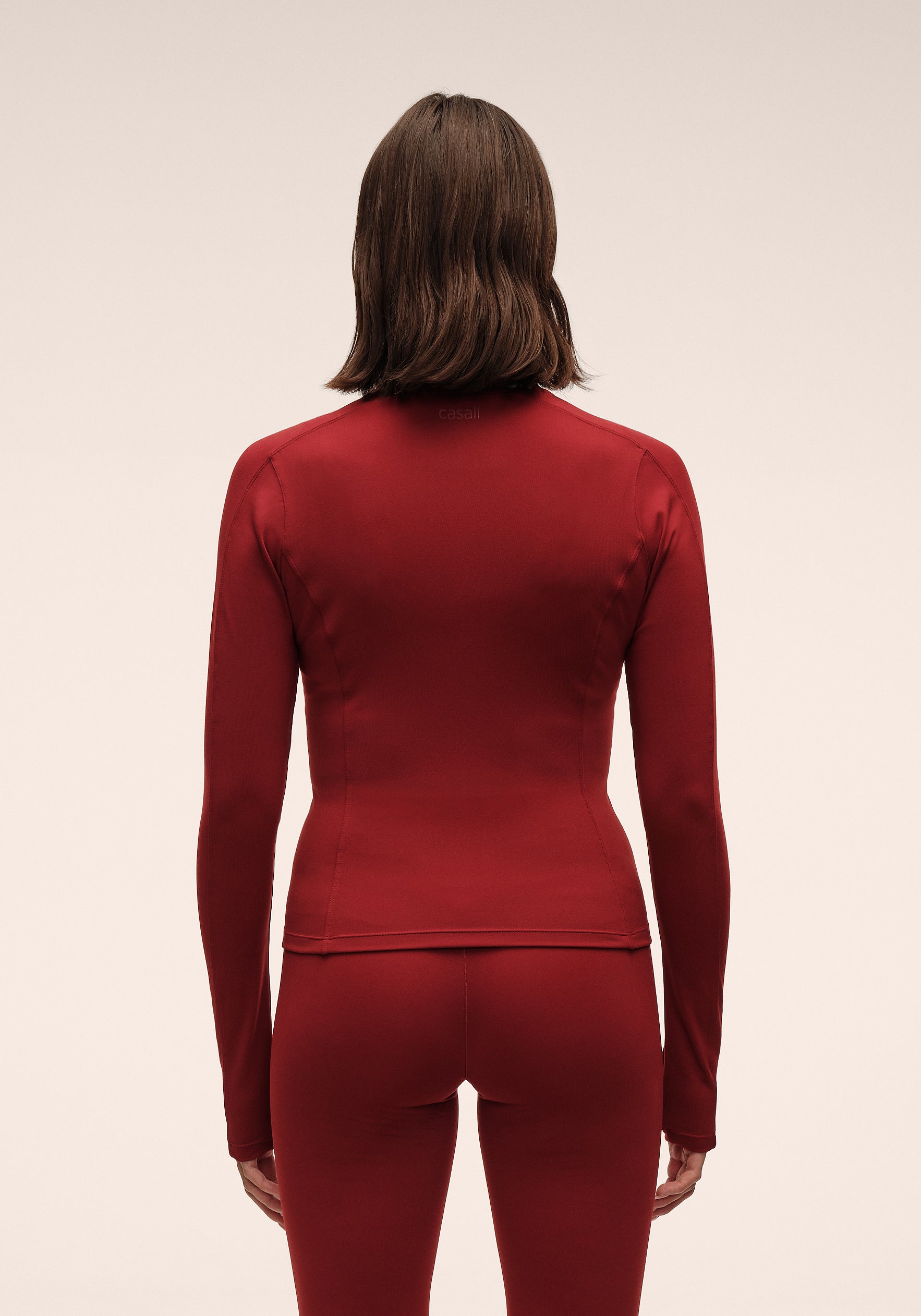 Soft Touch Zip Jacket - Maroon Red