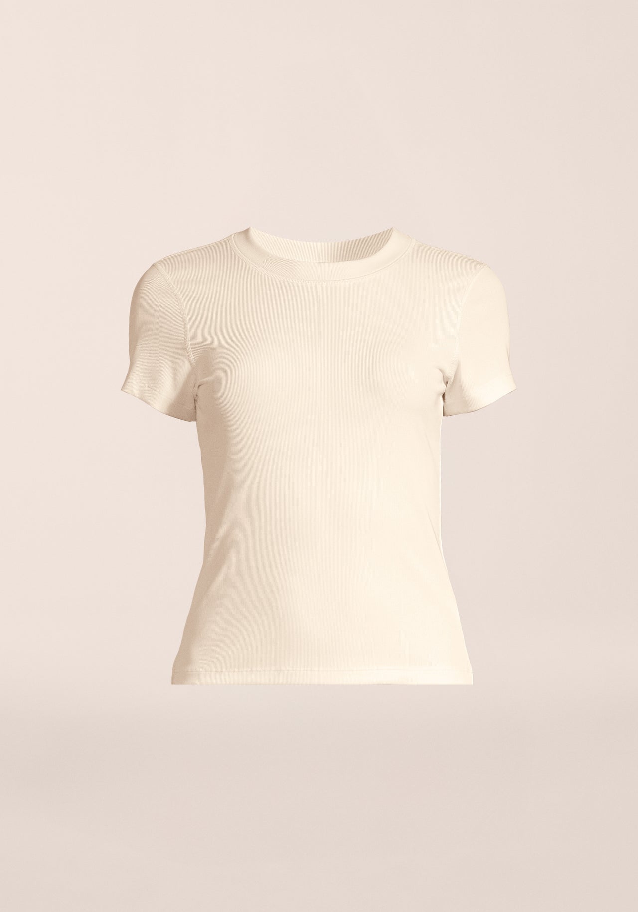 Defined Rib Tee - Cream