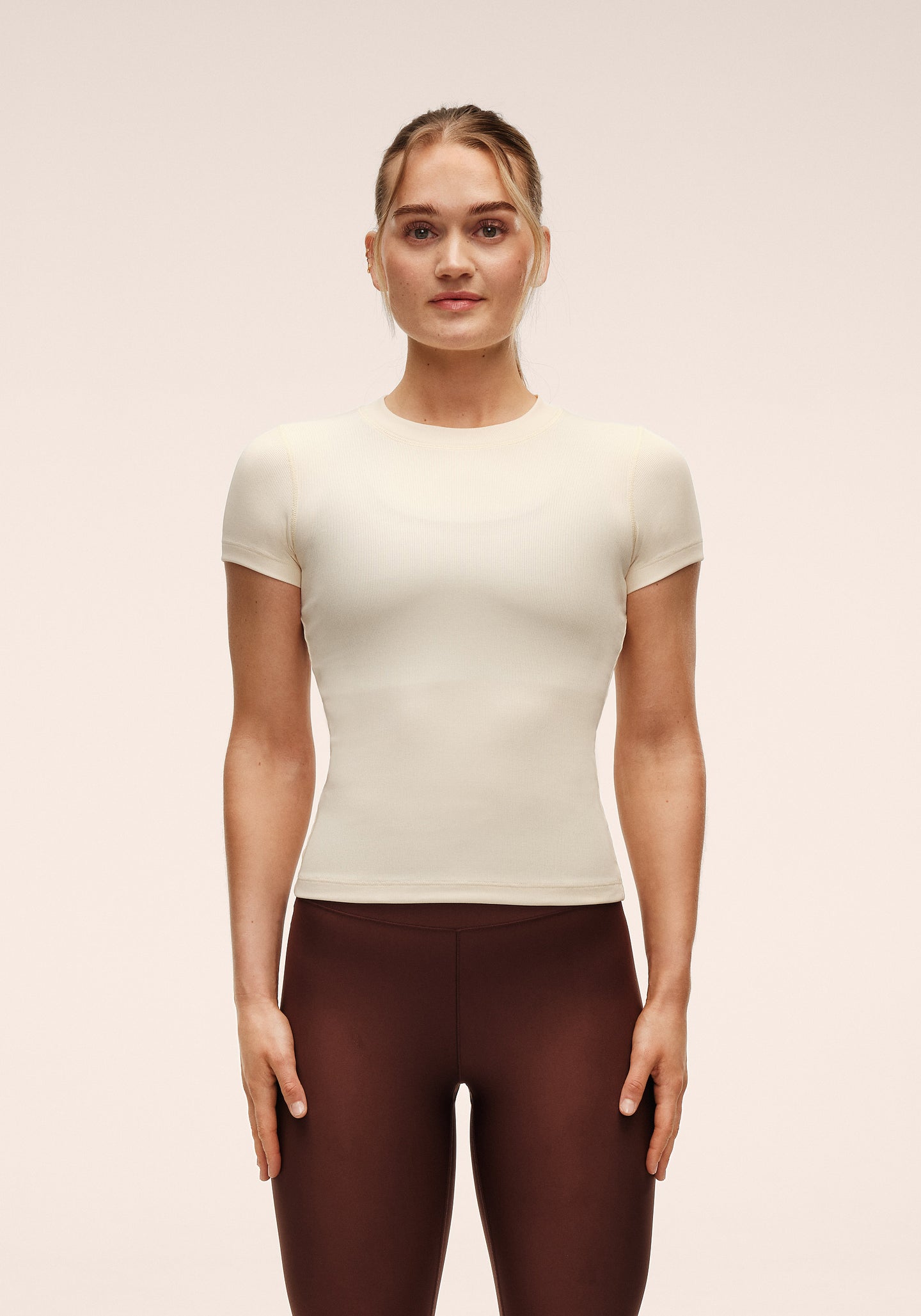 Defined Rib Tee - Cream