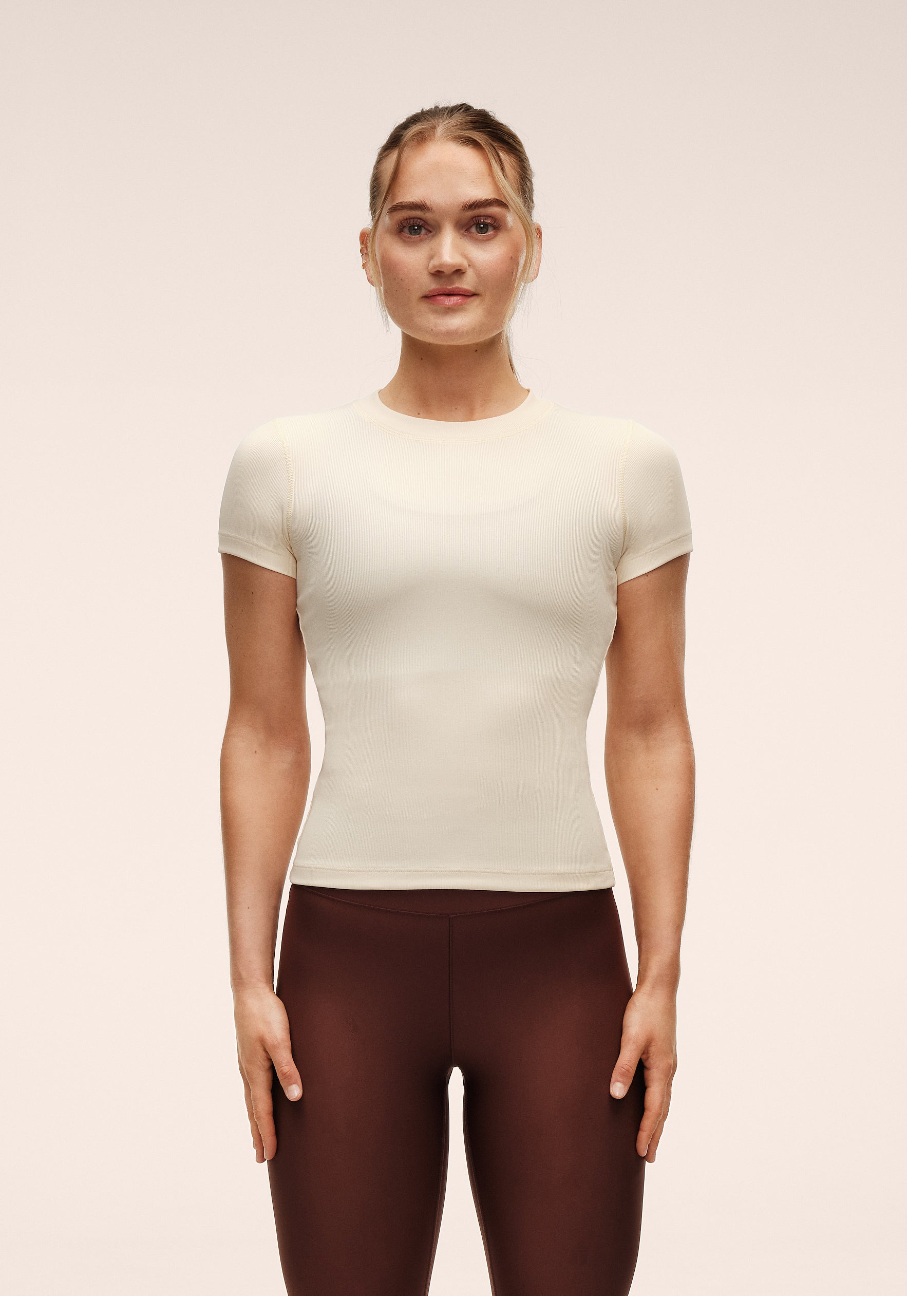 Defined Rib Tee - Cream