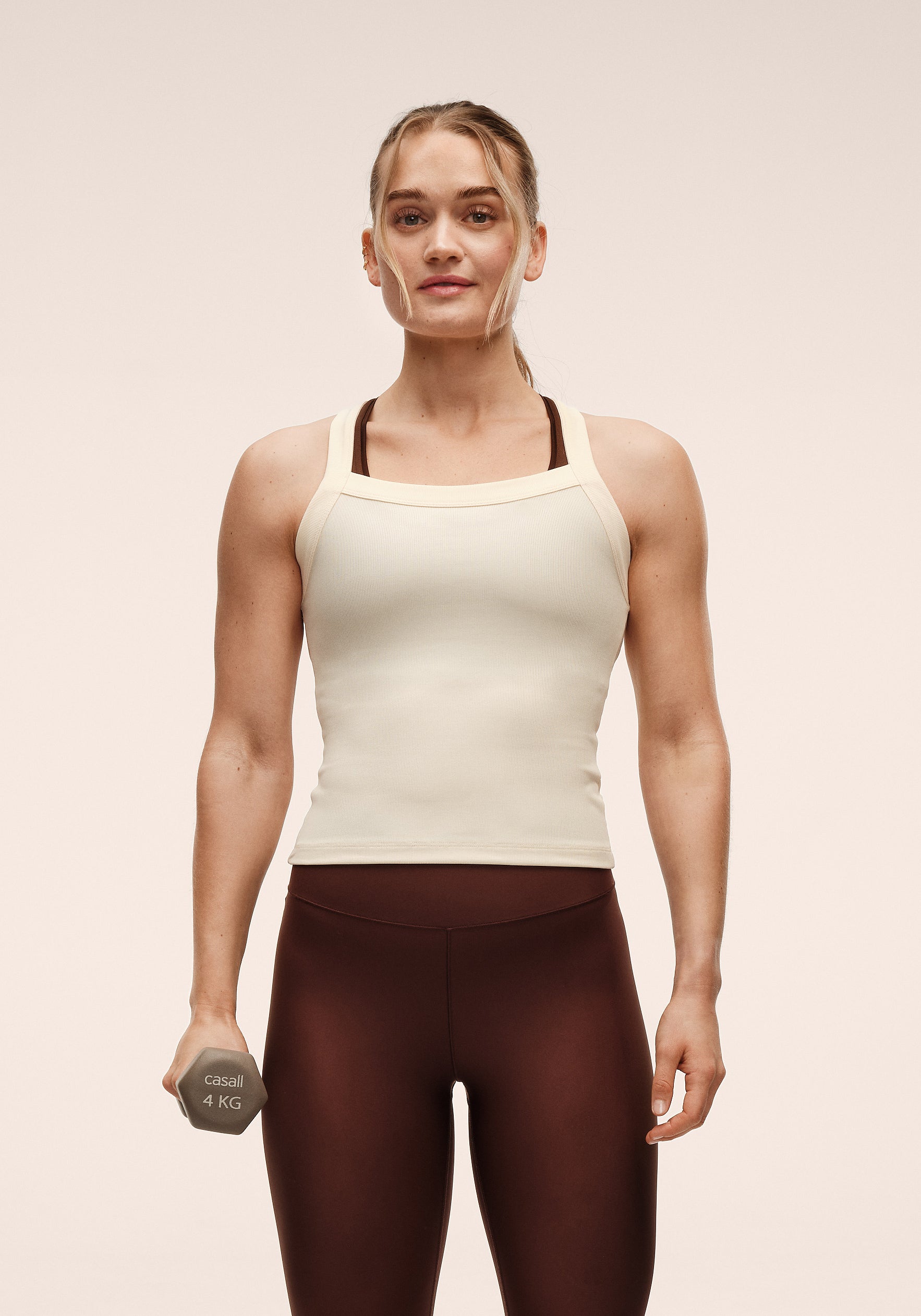 Defined Rib Tank - Cream