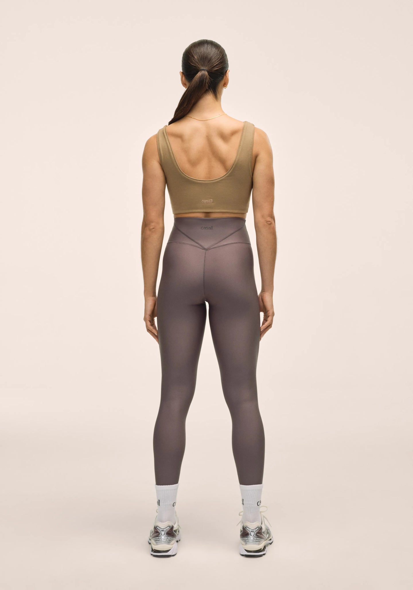V-shape High Waist Tights - Dk Grey